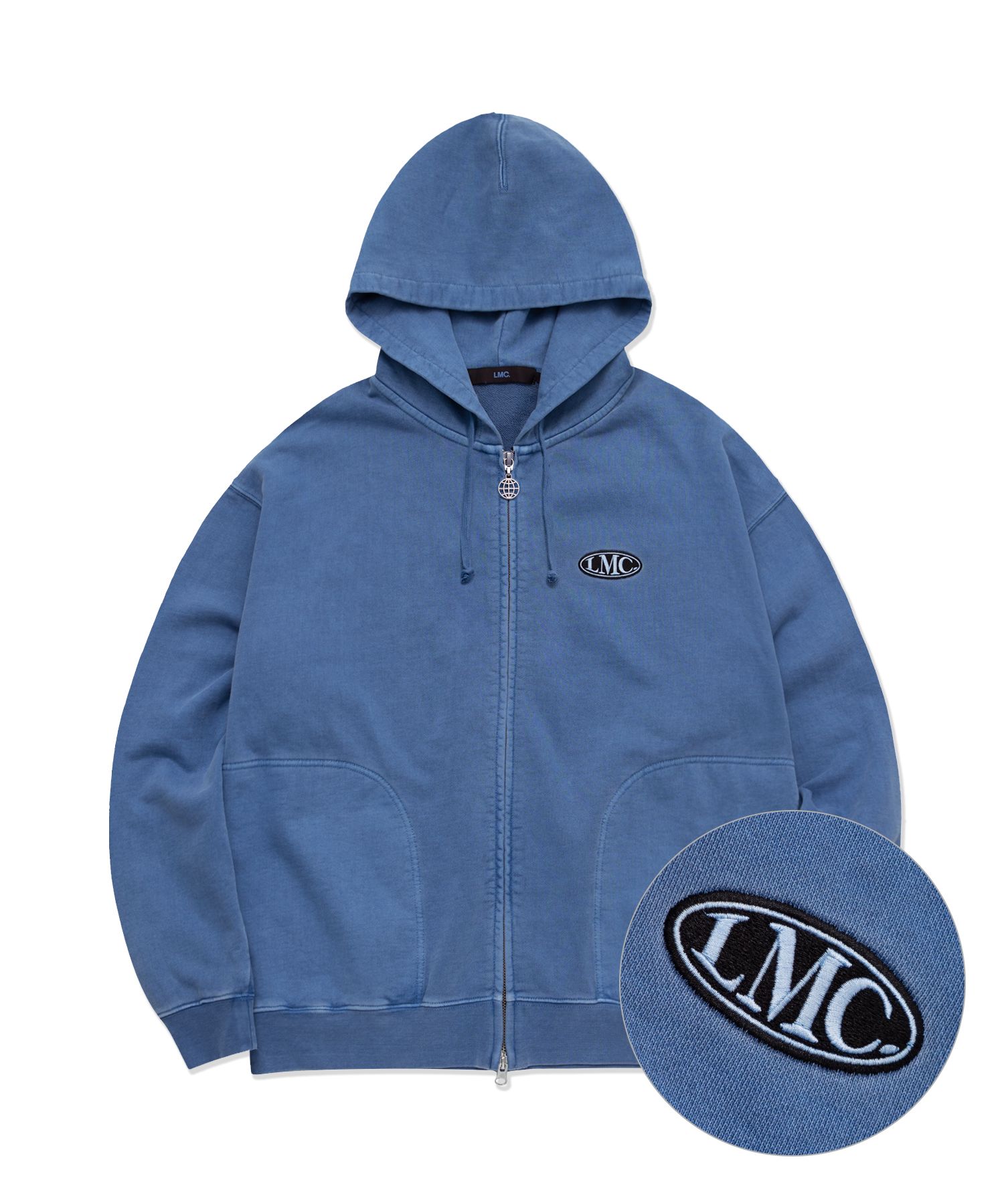★韓国の人気★【LMC】★23SS OVAL OVERDYED ZIP-UP HOODI.E★ ☆韓国の人気☆【LMC】☆23SS OVAL OVERDYED ZIP-UP HOODI.E