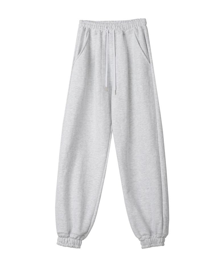 UNISEX AV BACK LOGO JOGGER PANTS WHITE MELANGE