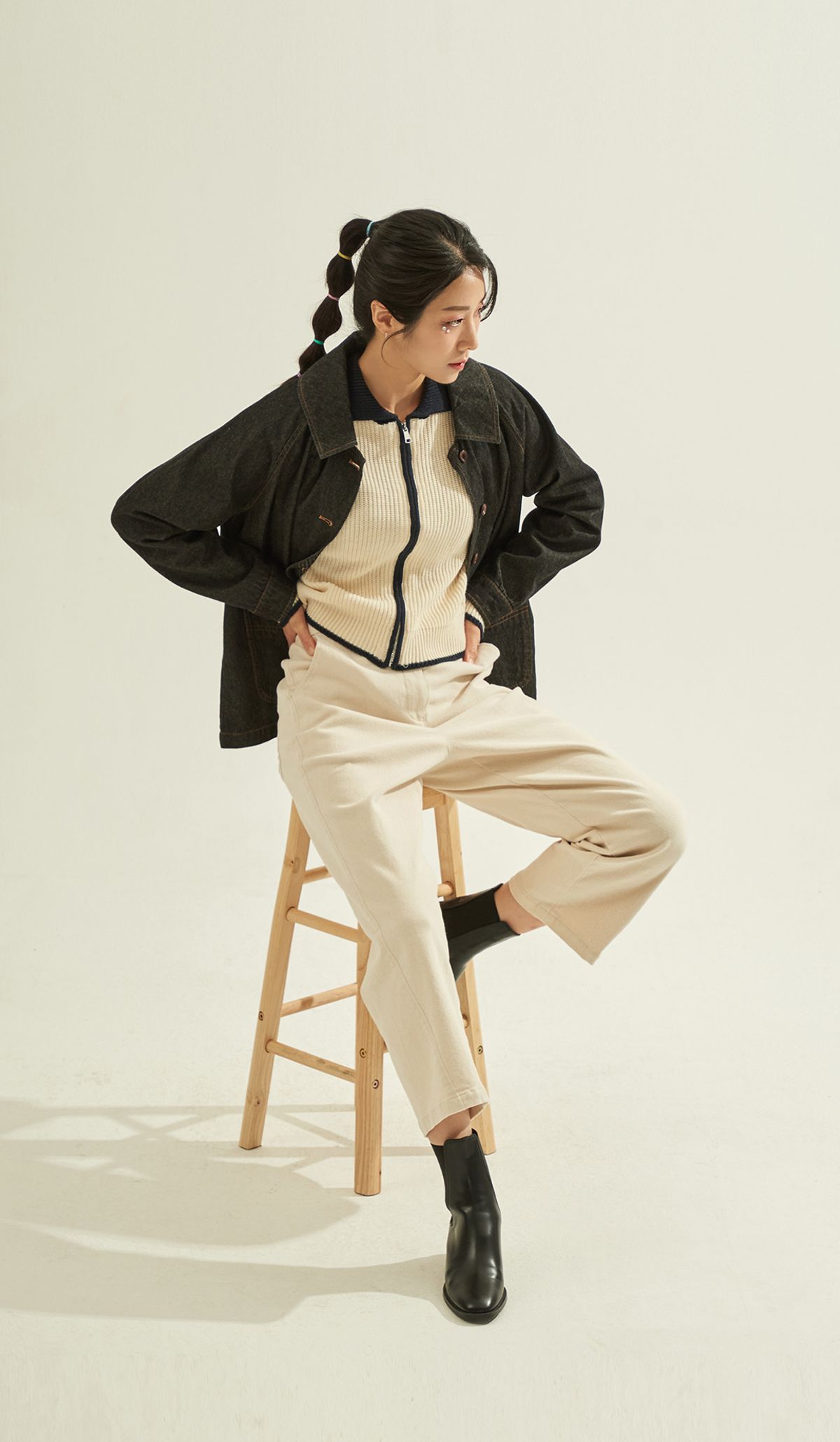 스타일바이미인(STYLEBYMIIN) 노말기모스판바지