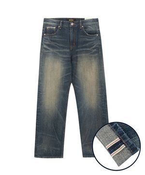 헤리티치 셀비지 와이드 팬츠_Blue