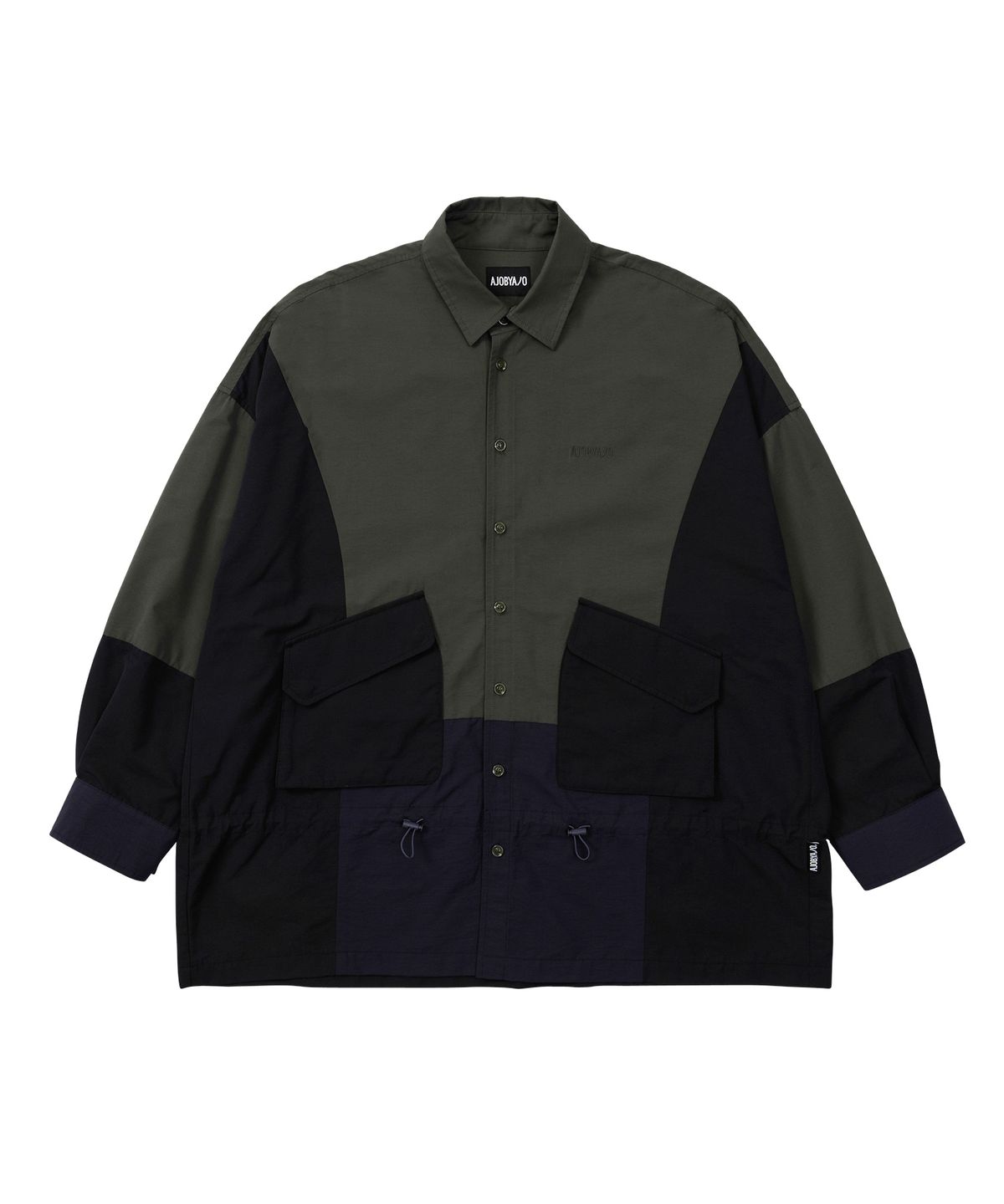 아조바이아조(AJOBYAJO) Nylon String Oversized Shirt [KHAKI]