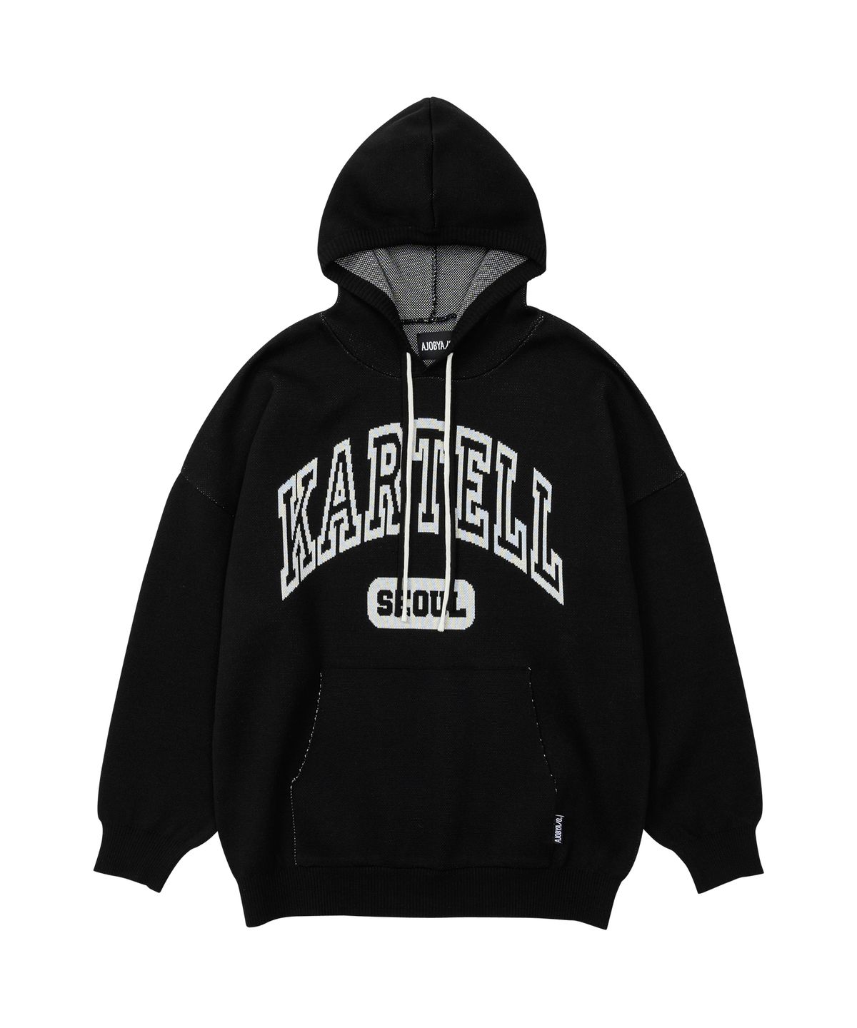 아조바이아조(AJOBYAJO) Seoul Kartell Cotton Knit Hoodie [BLACK]