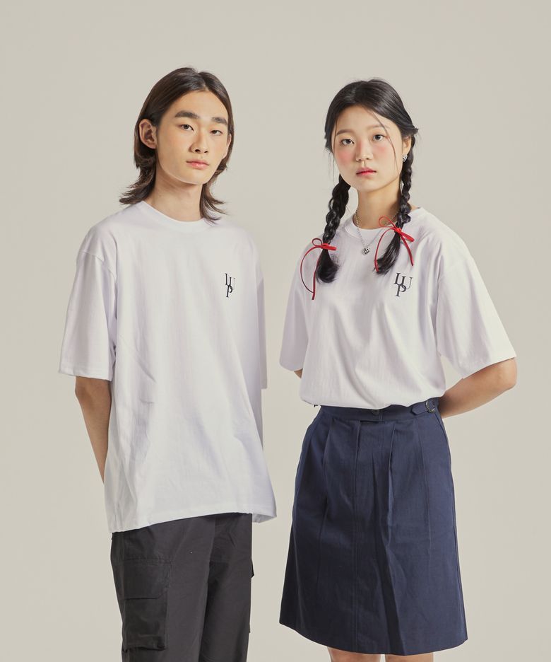 클래식 로고 티셔츠 화이트