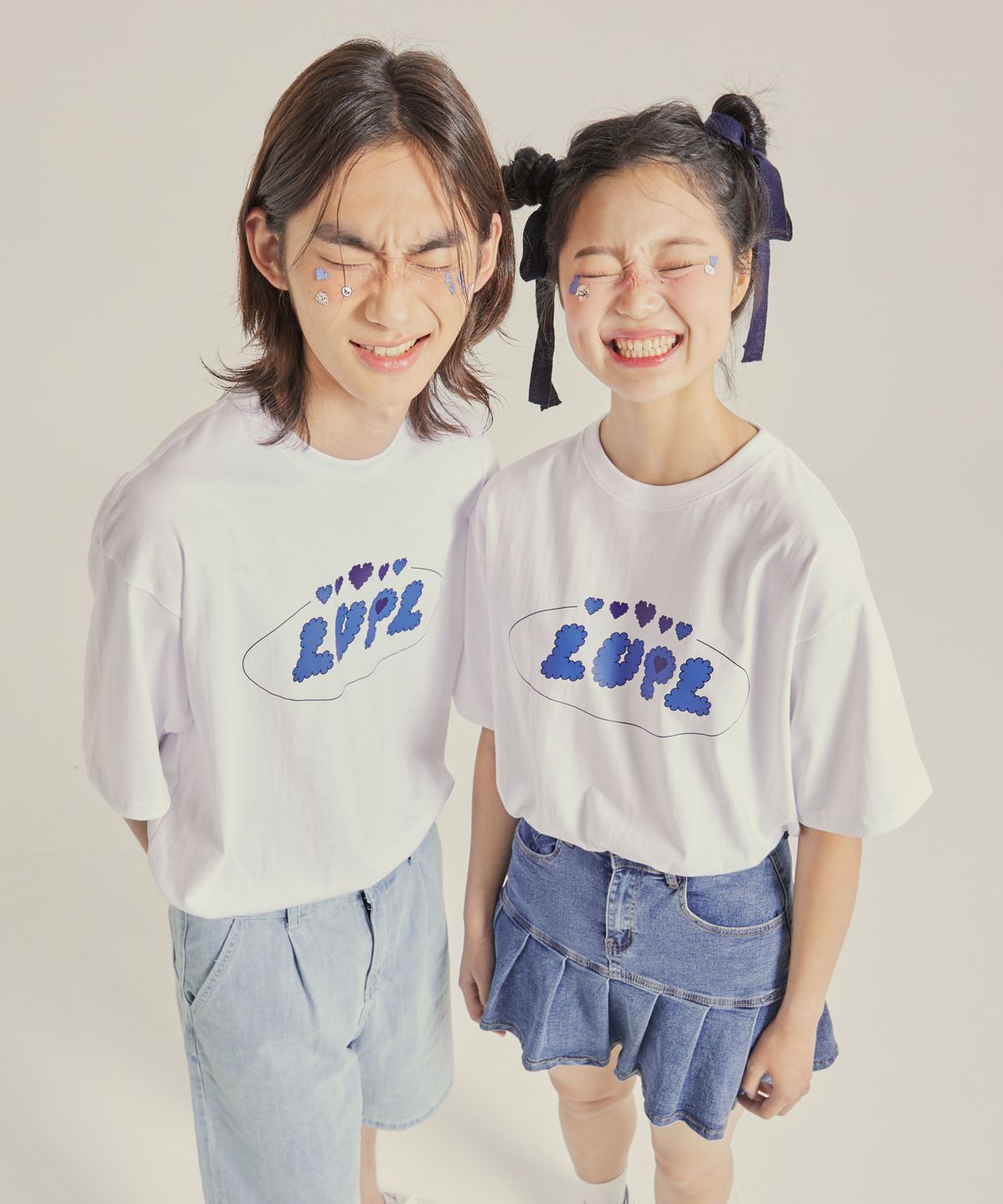 러플(LUPL) 하트 로고 티셔츠 화이트