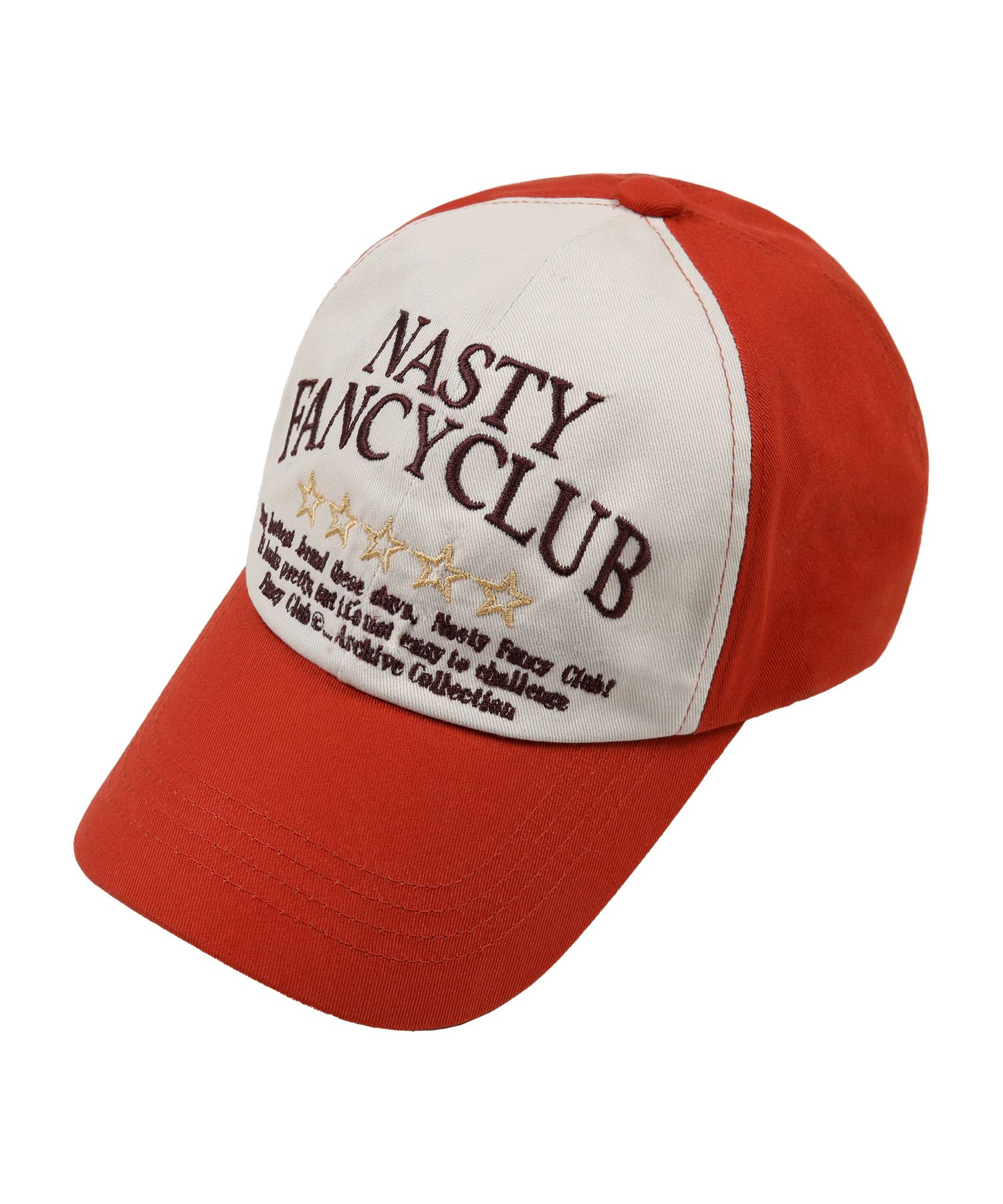 [FANCY CLUB] キャップ HELLO WORLD BALLCAP ダークオレンジ FANCY CLUB | HELLO WORLD BALL CAP - 스타일리시한 다크 오렌지