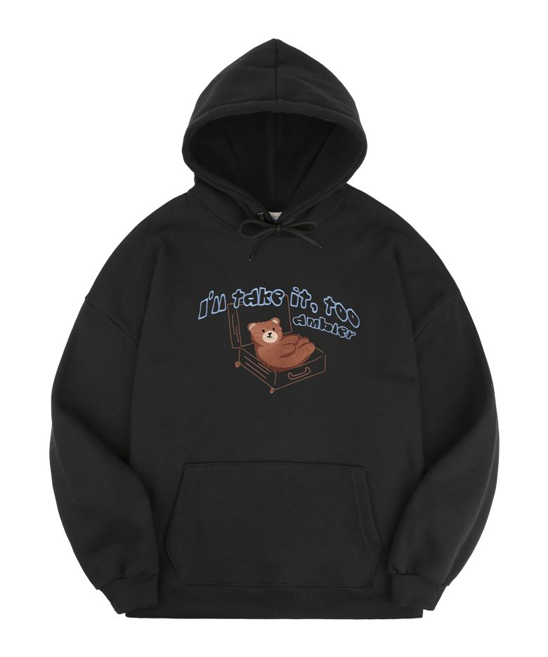 MUSINSA | AMBLER Carry on bag Bear Unisex Overfit Hooded T