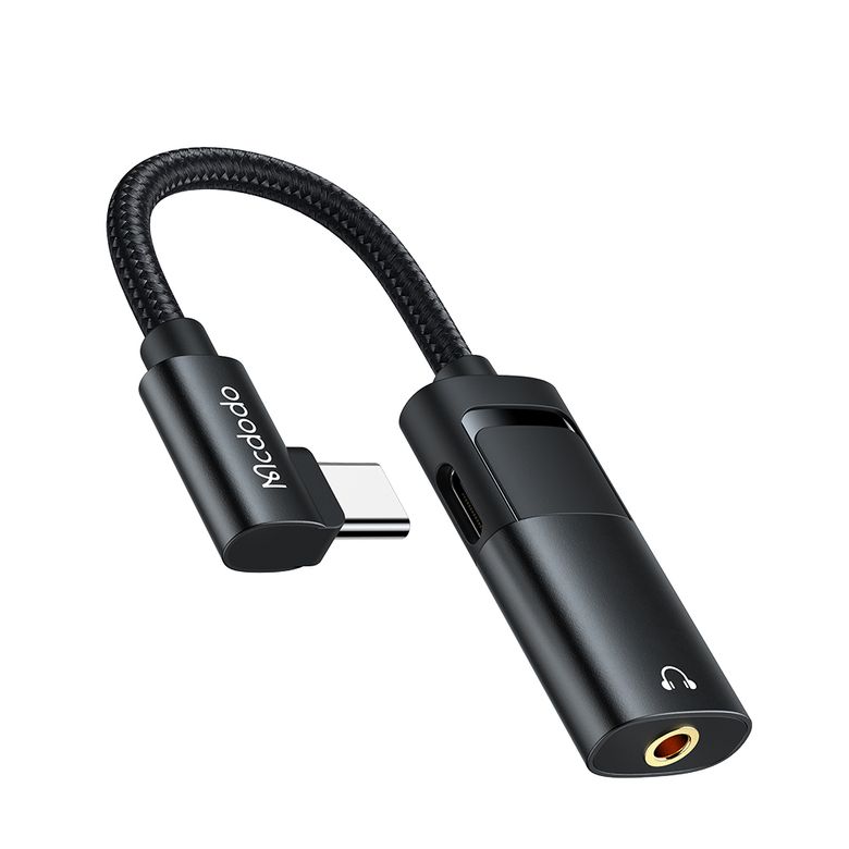 90도 듀얼젠더 3.5mm AUX 오디오+C타입 충전