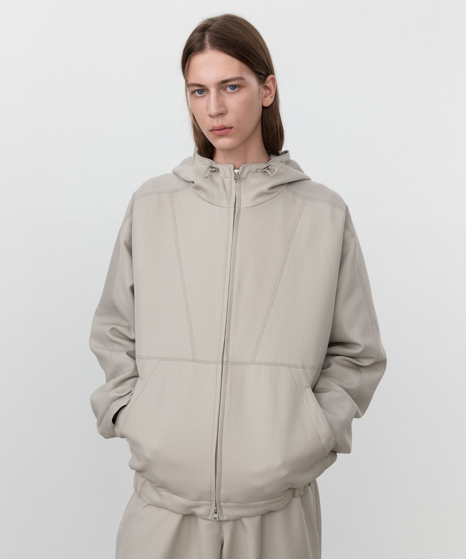 ★IN SILENCE★ Wool Twisted Blouson CREAM IM2B4JP14CR Designer fashion, Seoul-fully created | W Concept