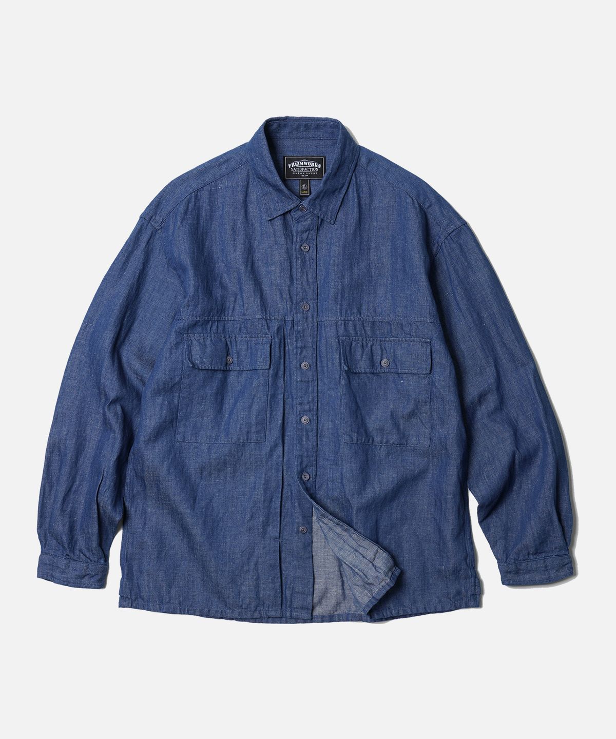 프리즘웍스(FRIZMWORKS) DENIM TRUCKER OVERSIZED SHIRT _ BLUE