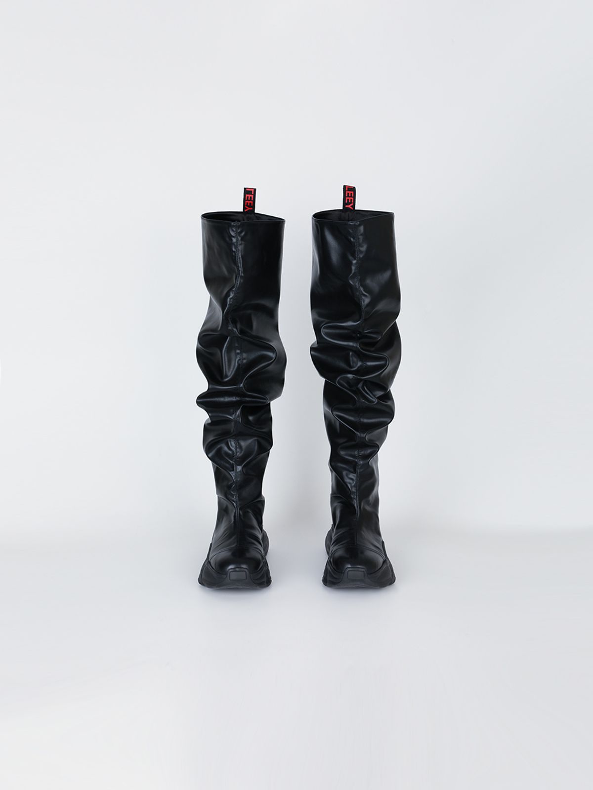 와이이이엘(YEEL) PLATFORM HIGH BOOTS BLACK