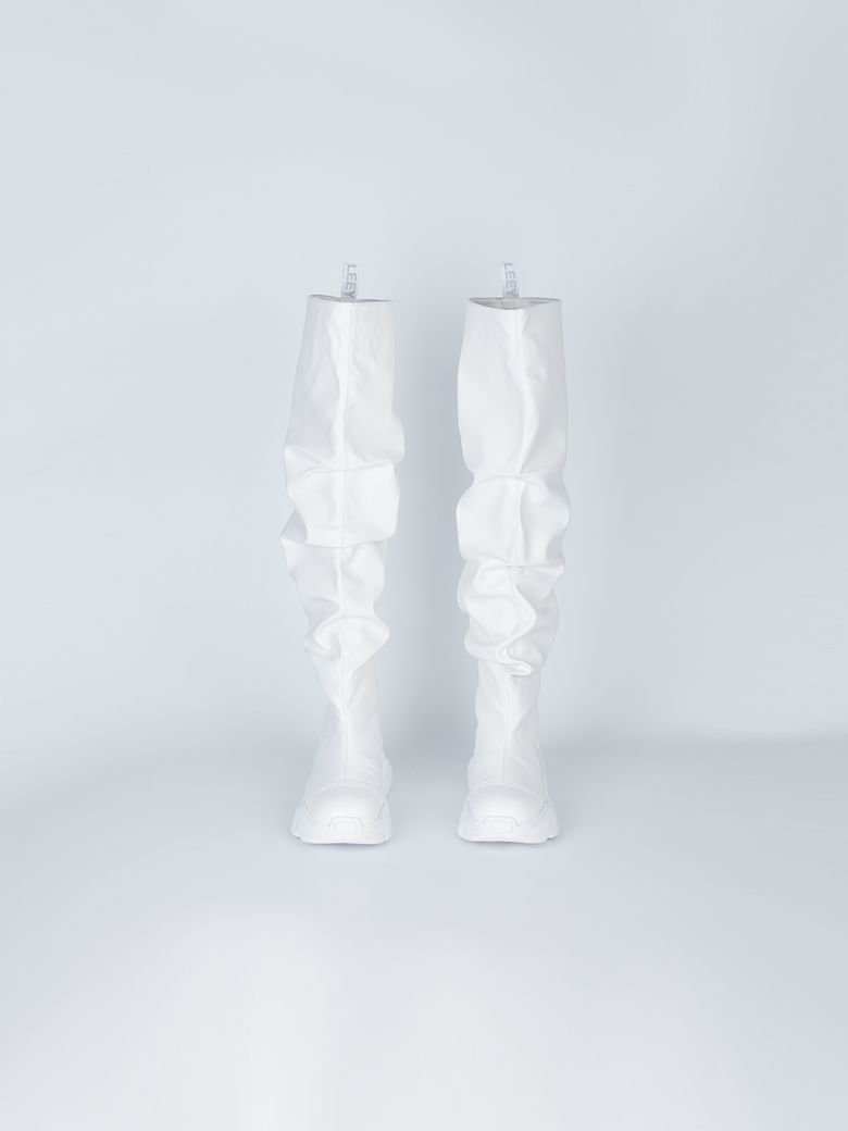 PLATFORM HIGH BOOTS WHITE