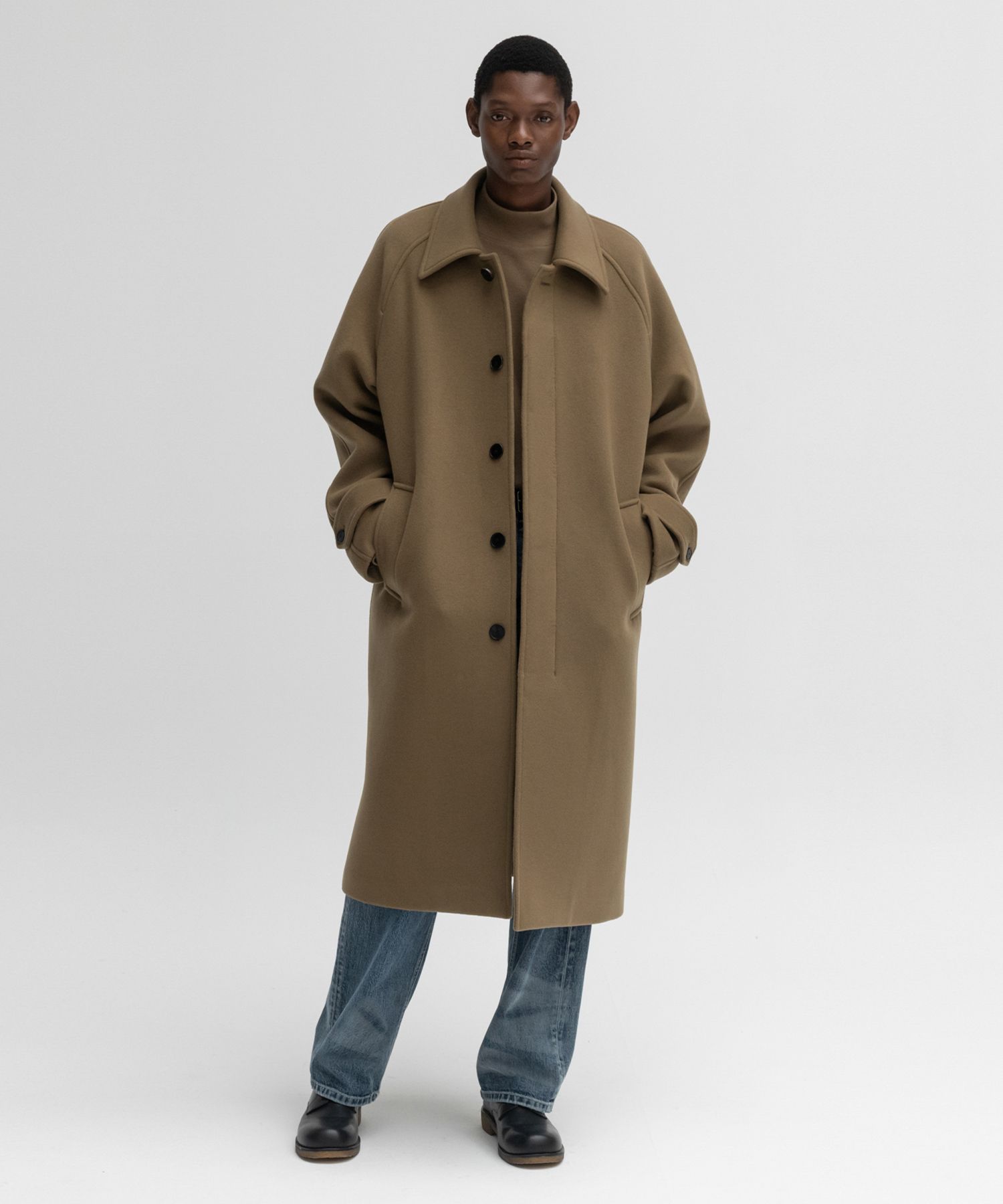 MUSINSA公式 | INSILENCE MTRカシミアバルマカンコートDEEP BEIGE