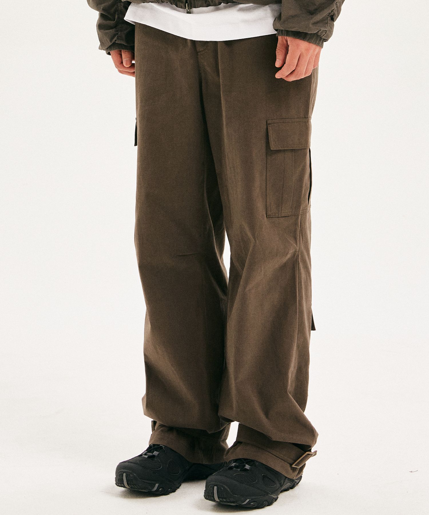 パンツ THE COLDEST MOMENT TCM line pants brown 더콜디스트모먼트(THE COLDEST MOMENT) TCM cross line pants