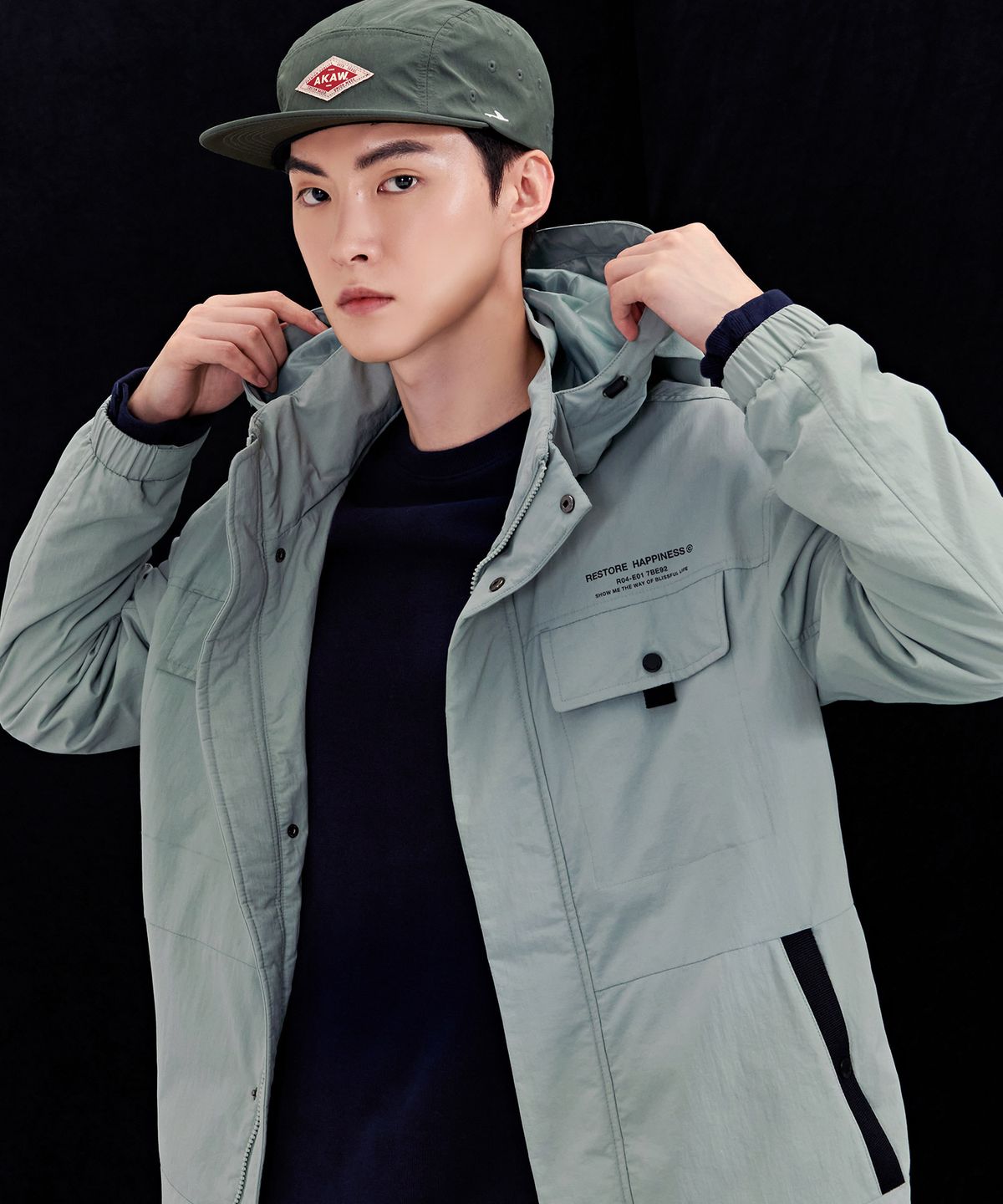 체이스컬트(CHASECULT) 남성 테잎포인트 하이넥 점퍼-BERK4111B0D