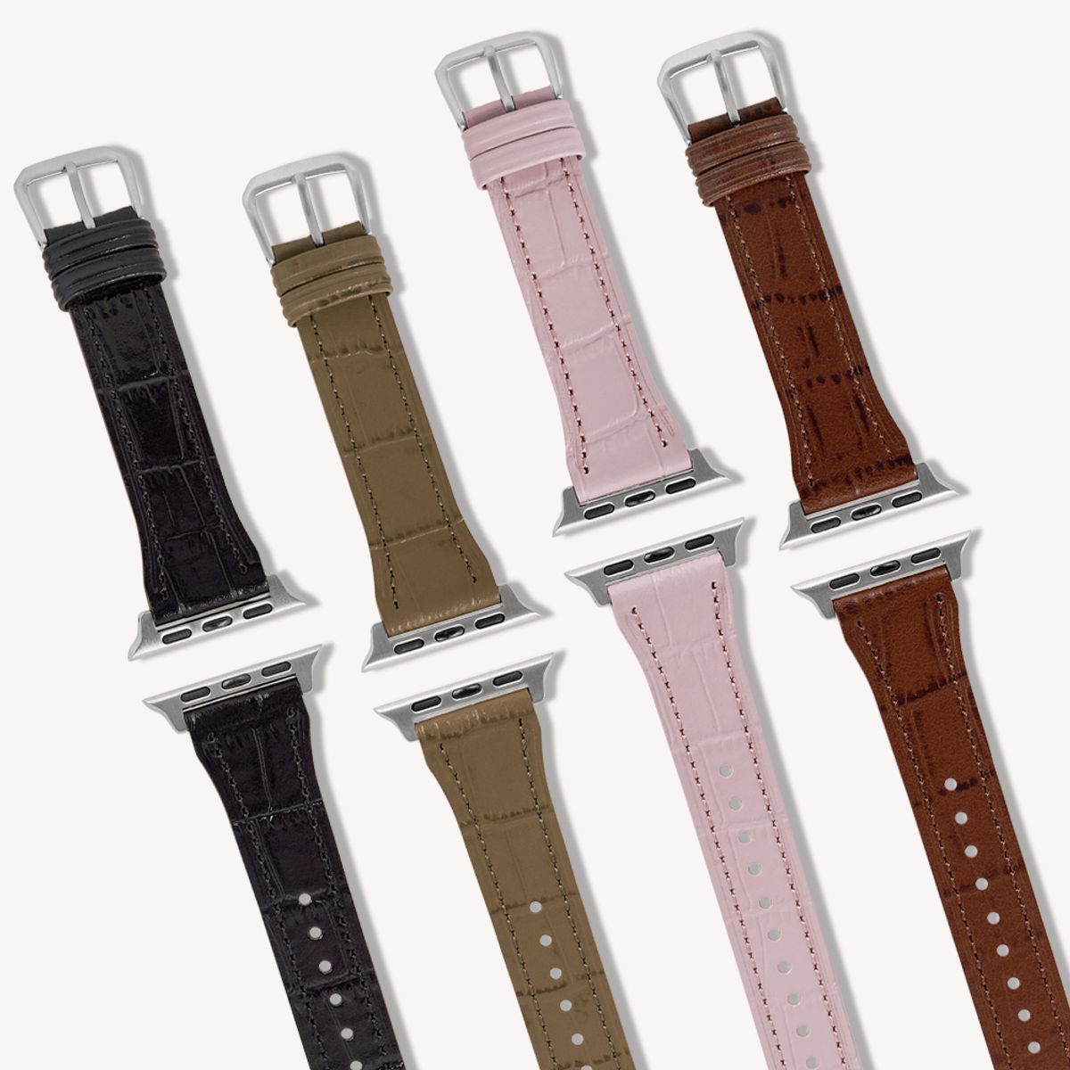 로이드(LLOYD) [애플워치 38-41mm 호환] 크로커 패턴 소가죽 애플워치용 스트랩 LL2S22904P