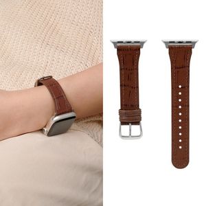 [애플워치 호환] 크로커패턴 브라운 가죽 스트랩 LL2S22904PSR