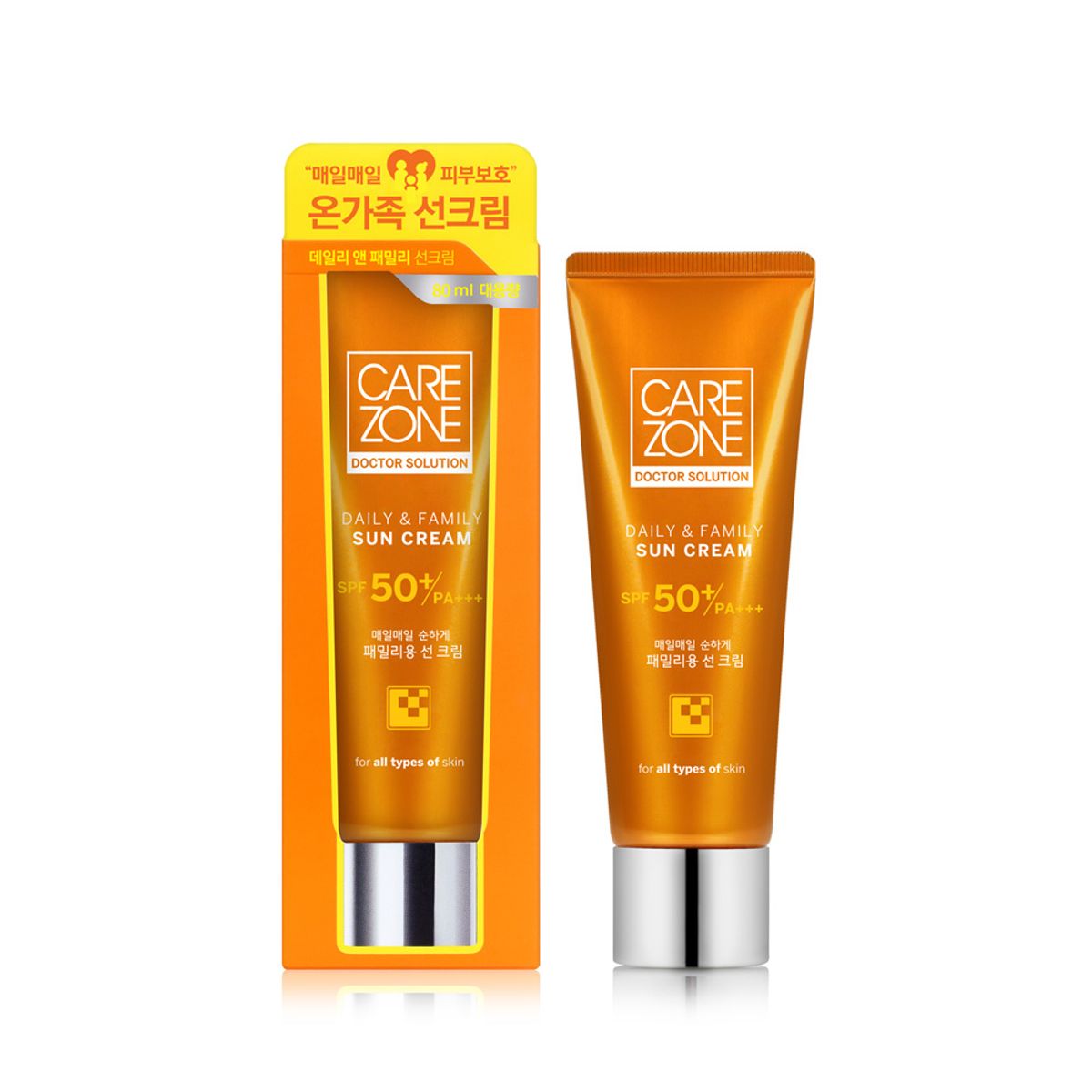 케어존(CAREZONE) 데일리&패밀리 선 크림 80ml(SPF50+/PA+++ )