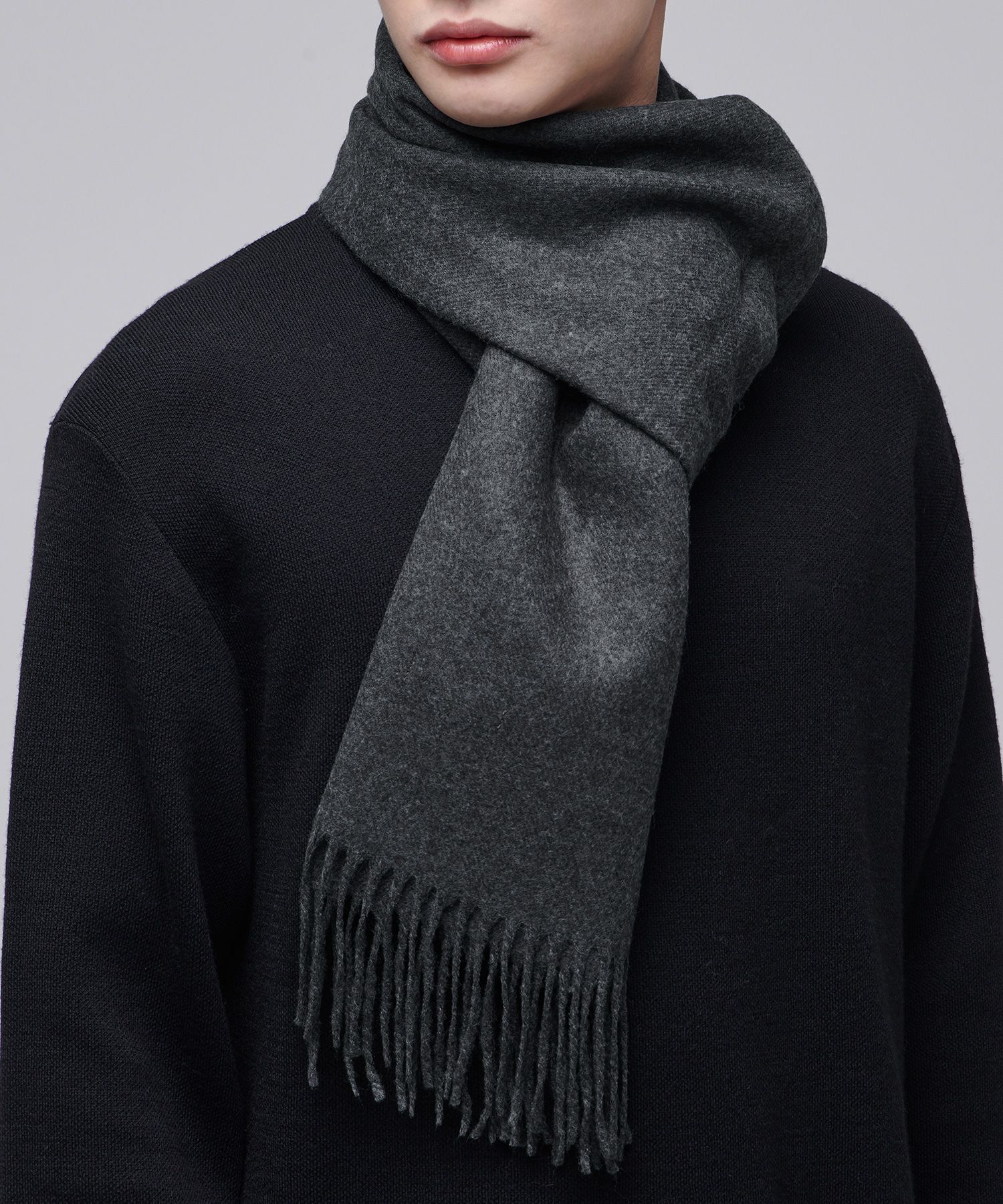 MUSINSA | MUSINSA STANDARD Essential Muffler [Charcoal Gray]