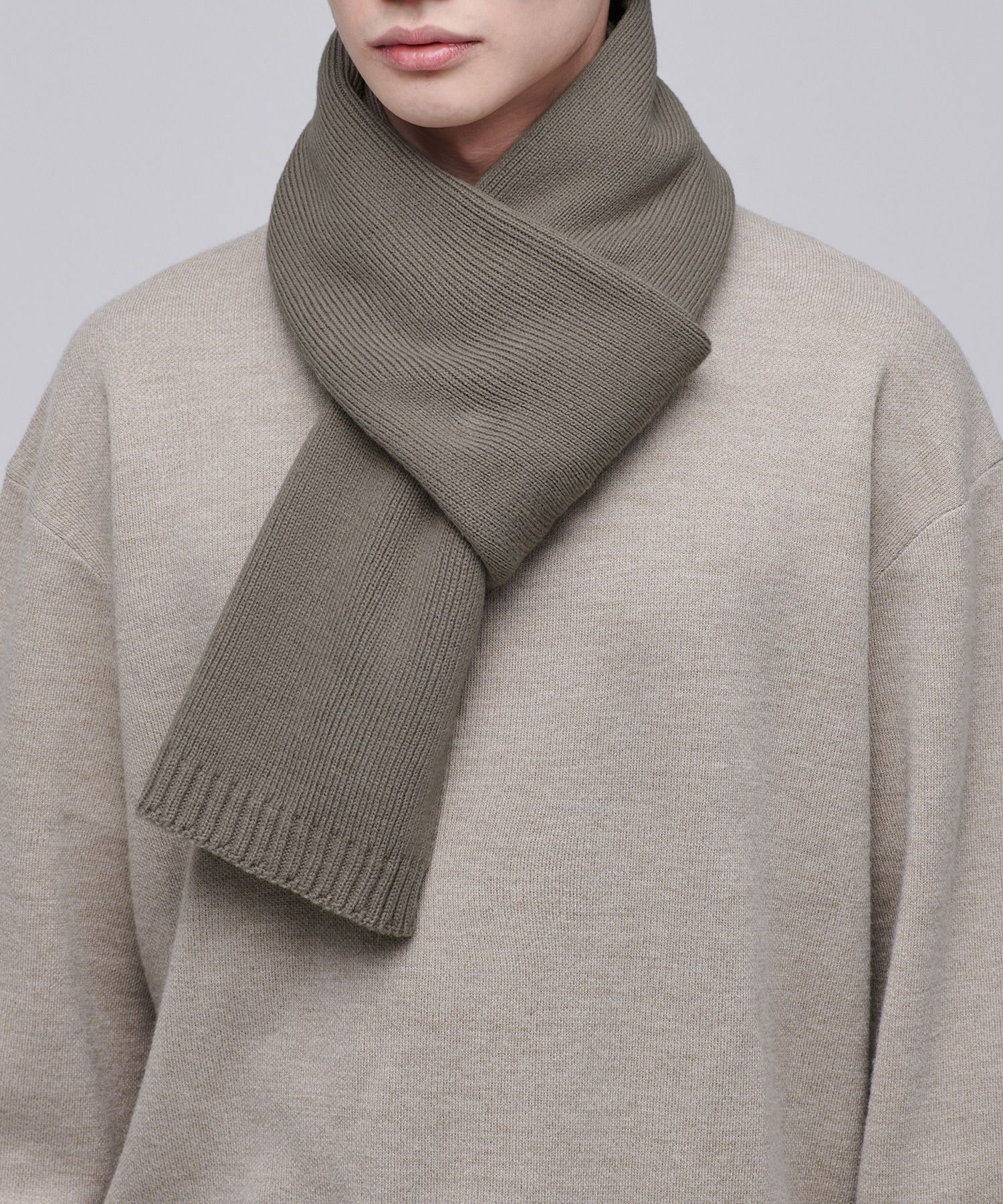 【新品】VICUNA BLEND マフラー　毛100%　ブラウンxグレー 新品】VICUNA BLEND マフラー 毛100% ブラウンxグレー - メルカリ