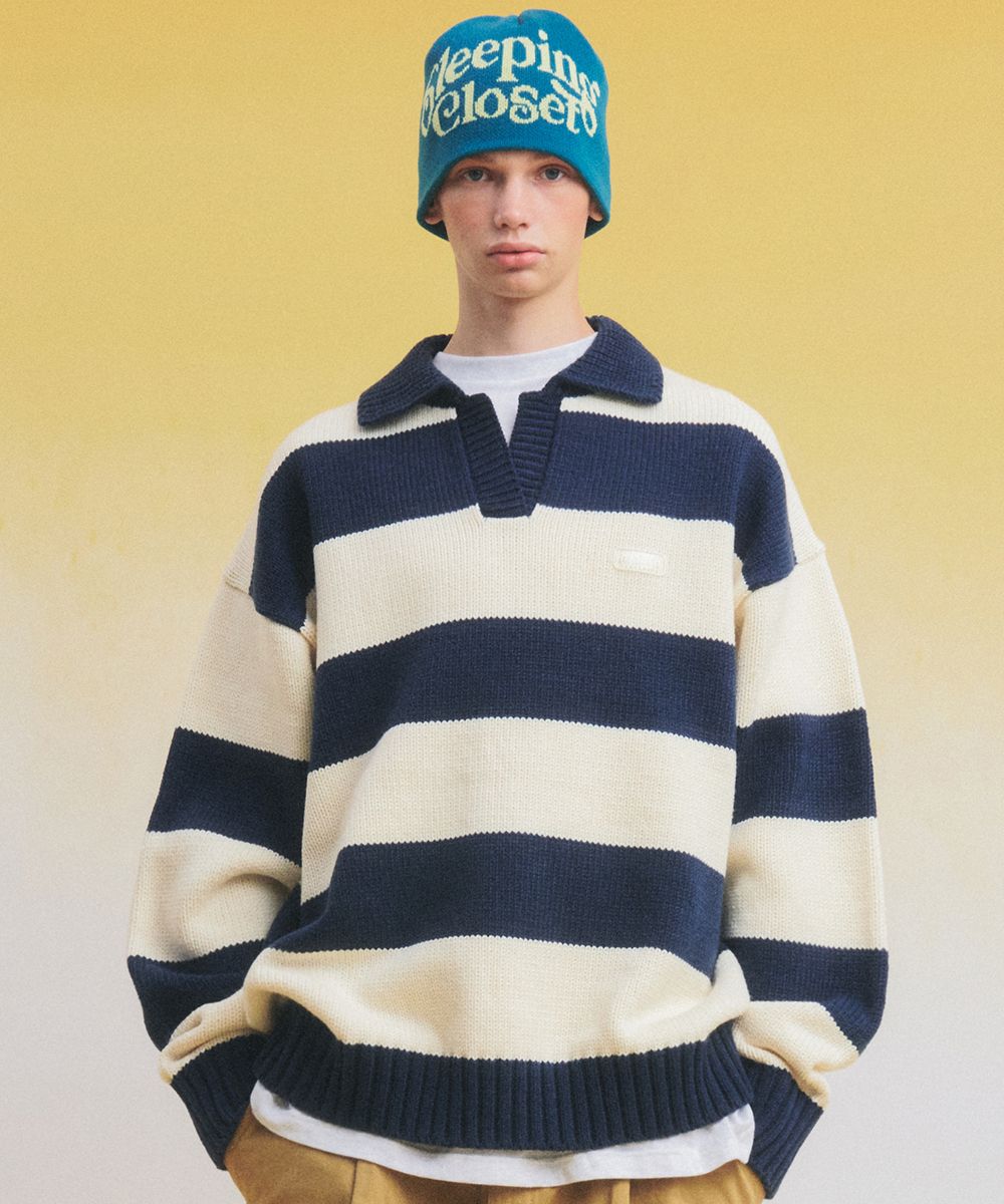 ★MAINBOOTH★Traveler Oversized Sweater(NAVY)★正規品/人気 MUSINSA | MAINBOOTH Traveler Oversized Sweater(NAVY)