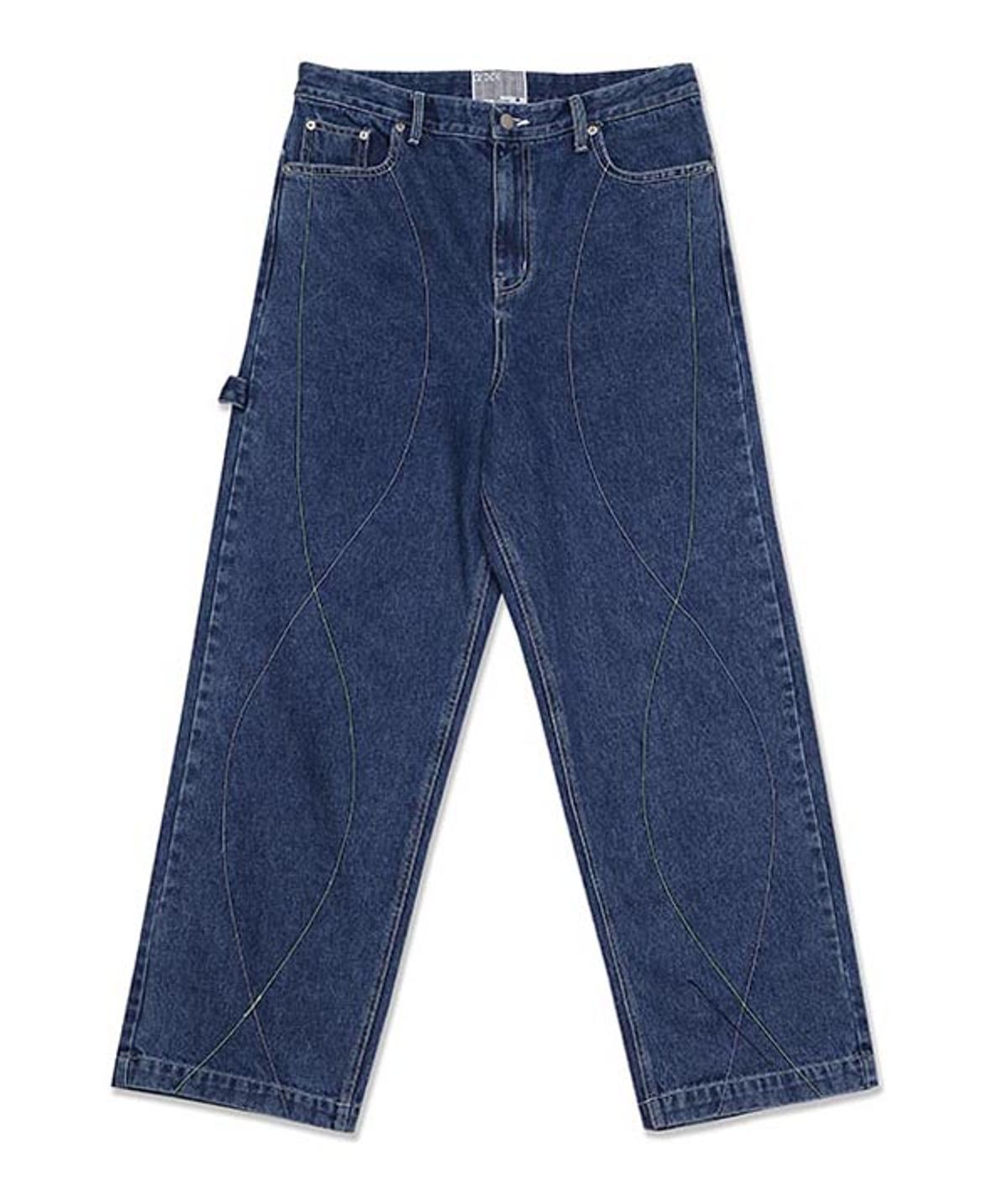 유쓰배쓰(YOUTHBATH) STITCH WIDE DENIM_BLUE