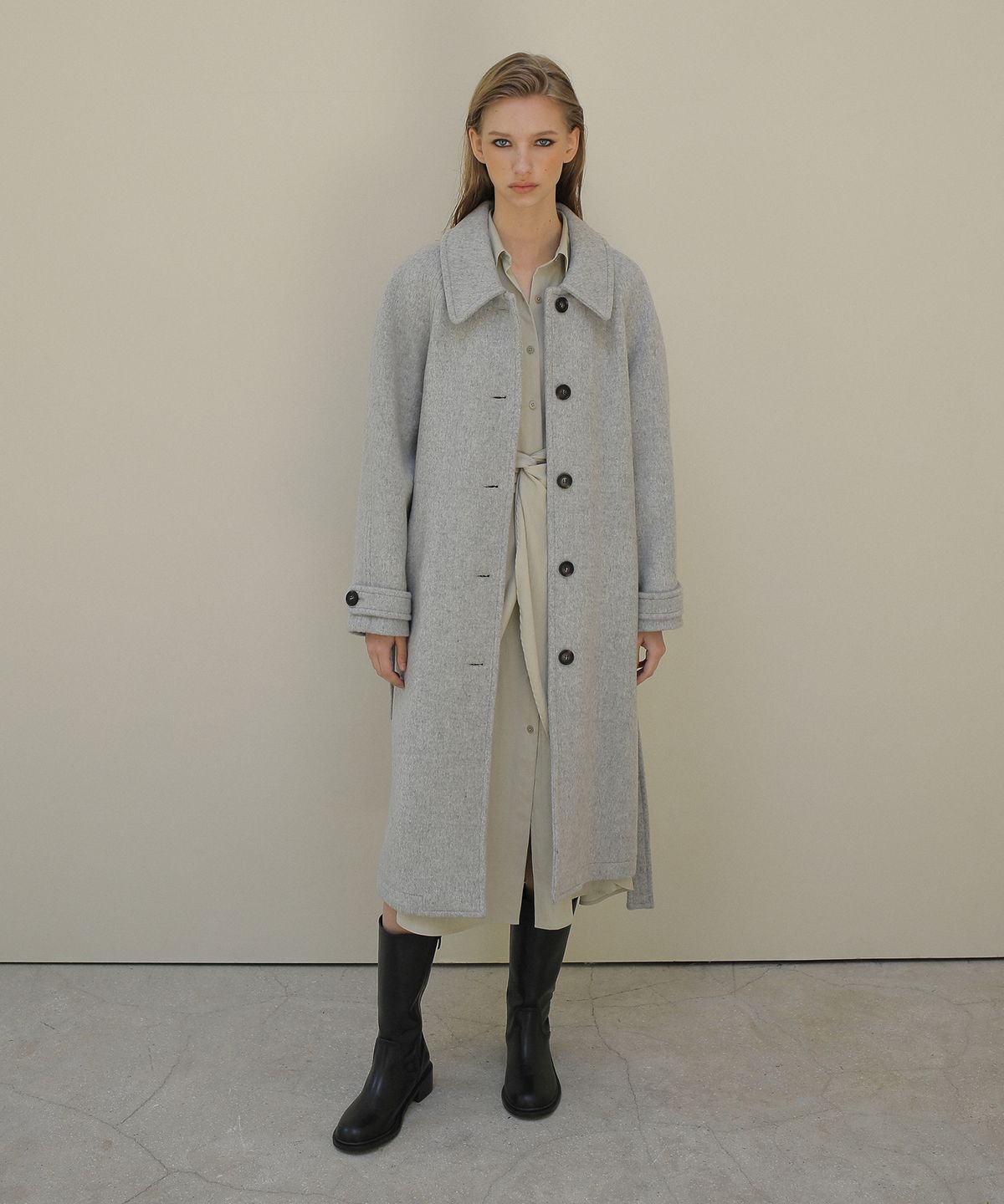 폴앤앨리스(PAUL&ALICE) RAGLAN WOOL COAT / GREY