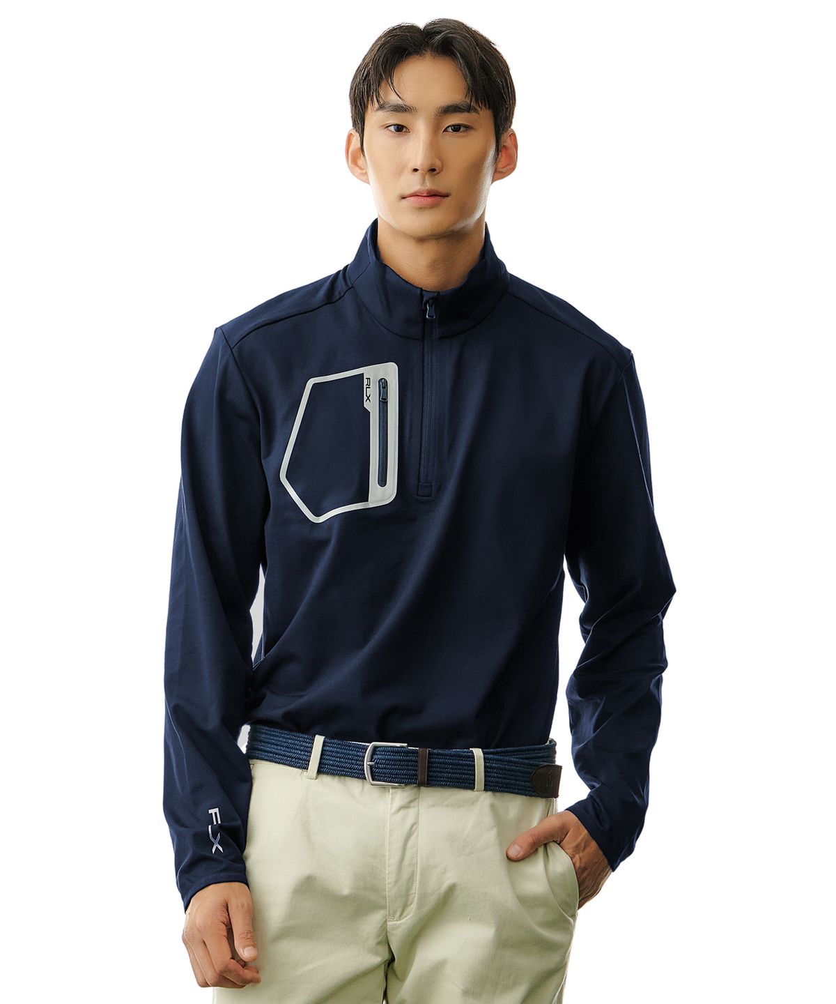 폴로 랄프 로렌 골프(POLO RALPH LAUREN GOLF) 클래식핏 럭셔리 저지 풀오버 - 네이비