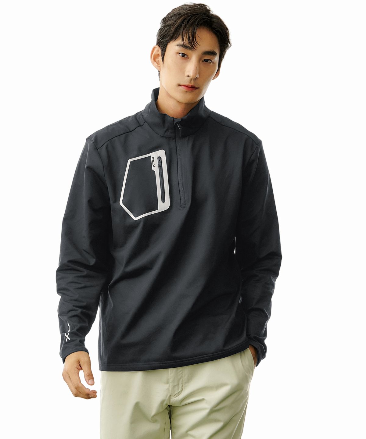 폴로 랄프 로렌 골프(POLO RALPH LAUREN GOLF) 클래식핏 럭셔리 저지 풀오버 - 블랙