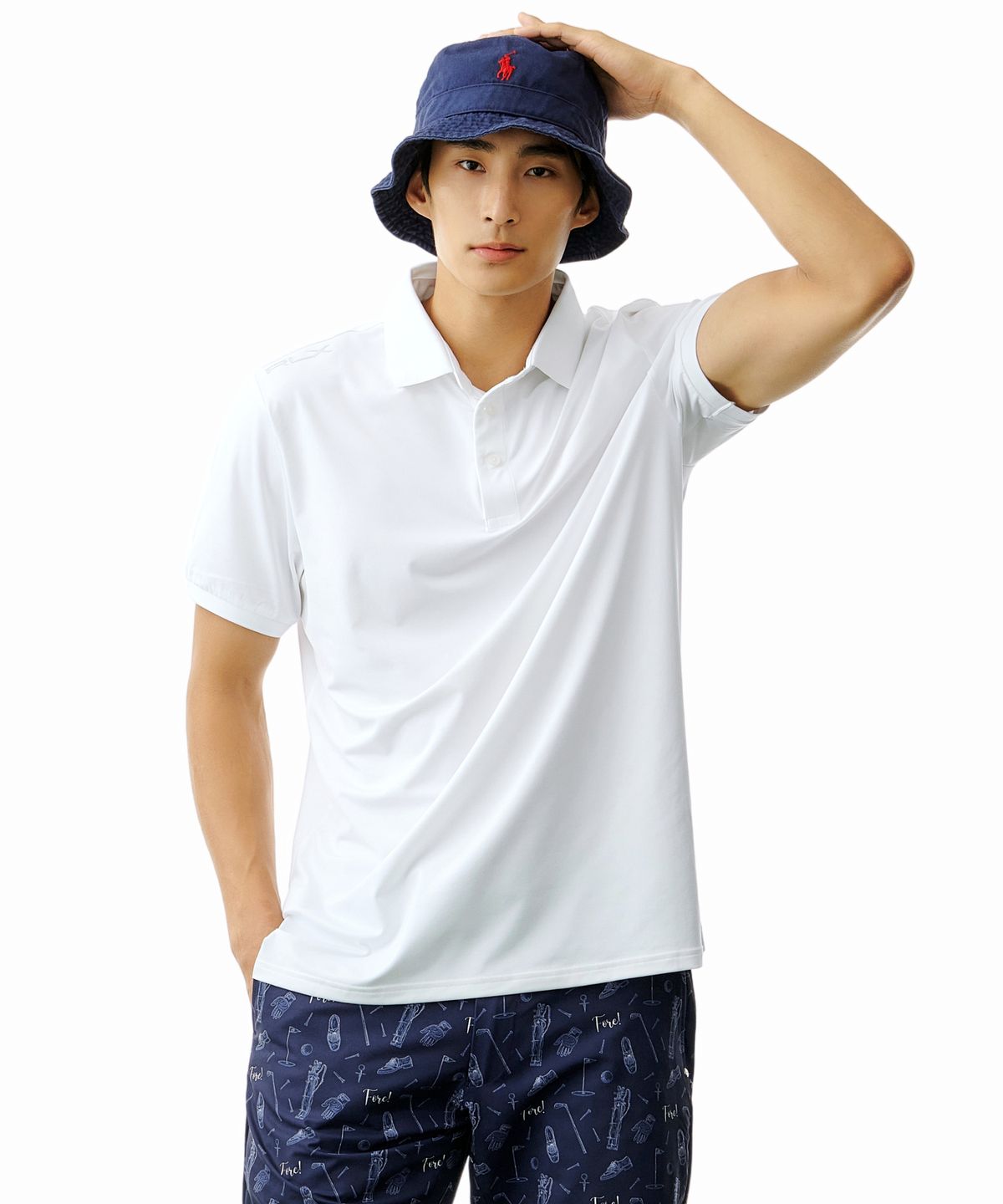 폴로 랄프 로렌 골프(POLO RALPH LAUREN GOLF) 커스텀 슬림핏 퍼포먼스 폴로 셔츠 - 화이트