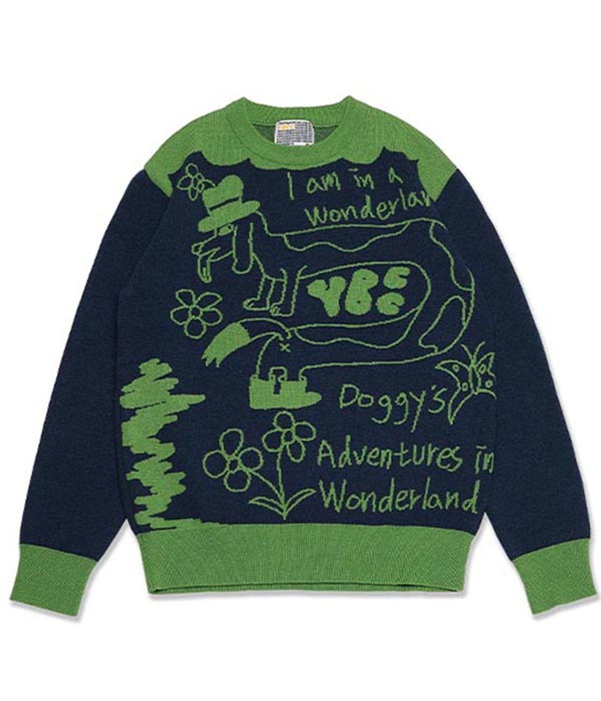 유쓰배쓰(YOUTHBATH) GENTLEMAN DOGGY KNIT_PEACOCK GREEN