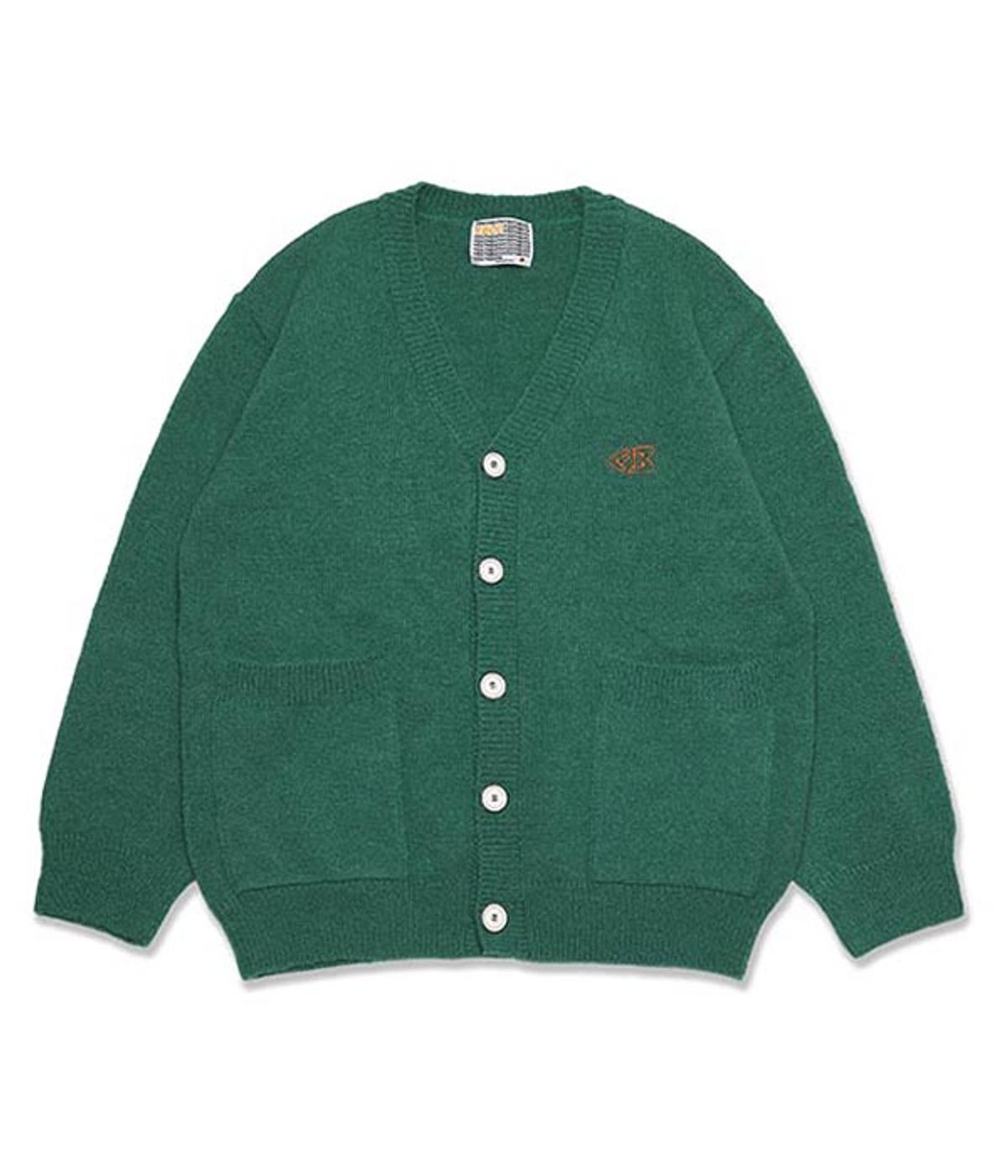 유쓰배쓰(YOUTHBATH) ALPACA BASIC CARDIGAN_GREEN