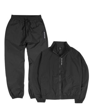 솔리드자수 투피스 풀 셋업 블랙