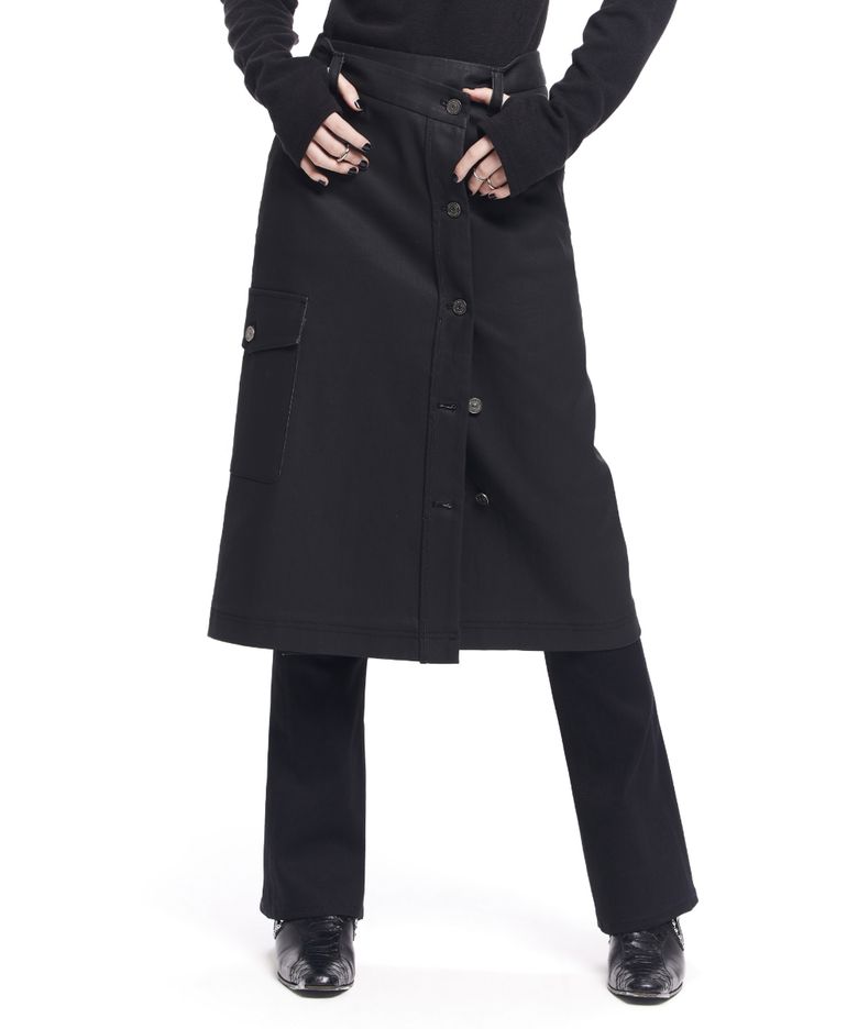 (W) DARKNESS OVER WRAP SKIRT