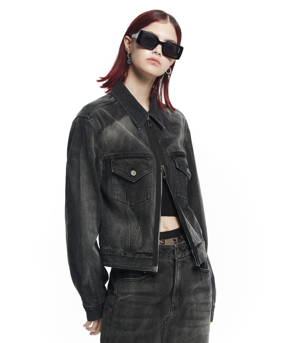 【MAISON MINED】BLACK COATING DENIM TRUCKER MUSINSA | MAISON MINED BLACK COATING DENIM TRUCKER