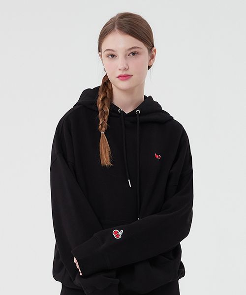 MUSINSA | KIRSH Small Cherry Hoodie [Black]