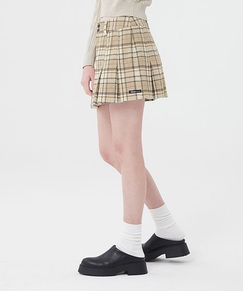 ★2022FW新作★KIRSH★SMALL CHECK PLEATS SKIRT ☆2022FW新作☆KIRSH☆SMALL CHECK PLEATS SKIRT