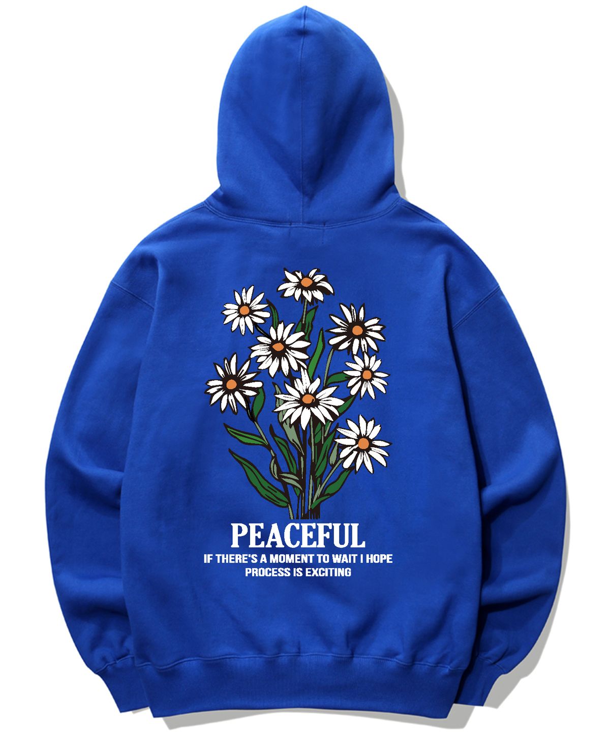 트립션(TRIPSHION) DAISY FLOWER BUNDLE GRAPHIC  후드티 - 블루