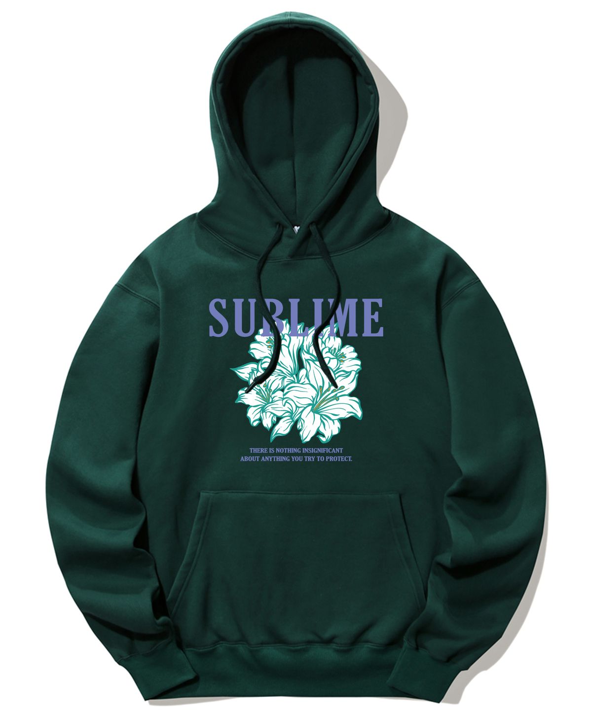 트립션(TRIPSHION) SUBLIME FLOWER LOGO 후드티 - 그린