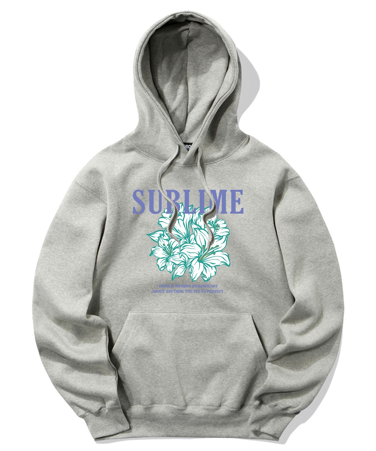 트립션(TRIPSHION) SUBLIME FLOWER LOGO 후드티 - 그레이