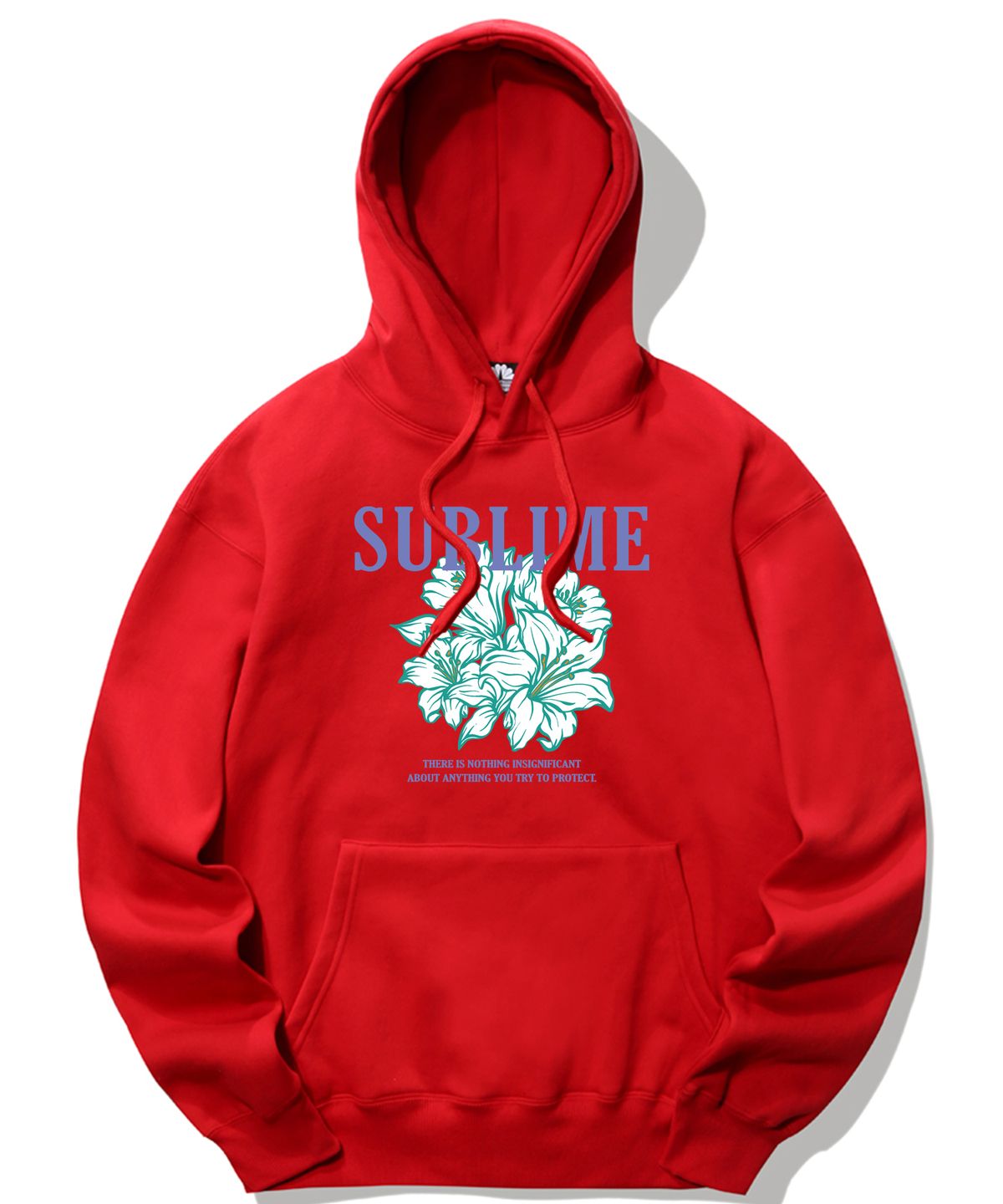 트립션(TRIPSHION) SUBLIME FLOWER LOGO 후드티 - 레드
