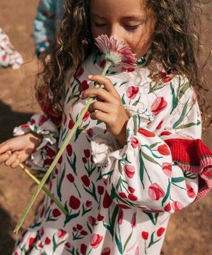 나나 튤립 니트 원피스_베이지