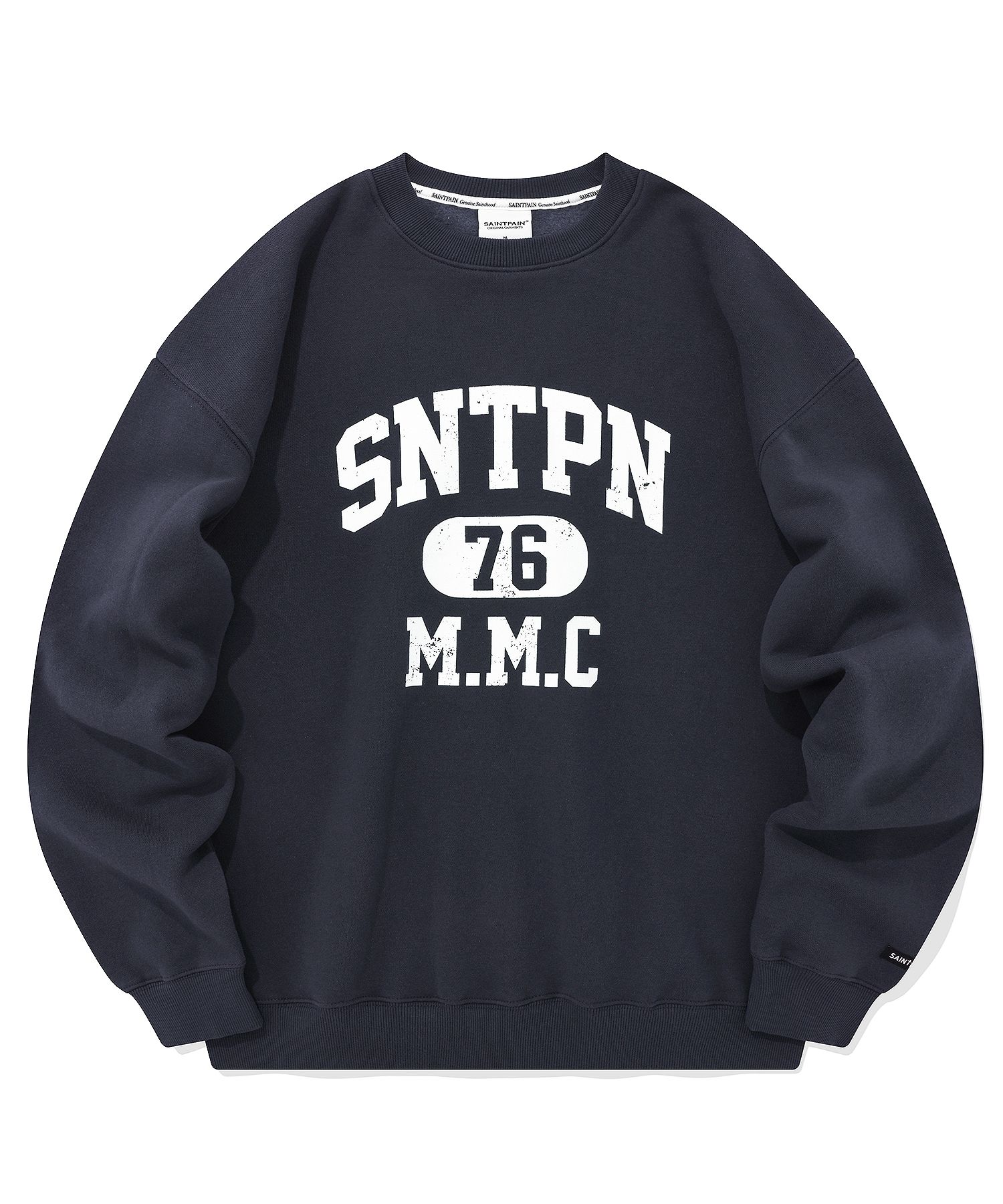 ★送料・関税込★SAINTPAIN★SP TEAM SNTPN CREWNECK★ MUSINSA | SAINTPAIN SP SNTPN Logo Crew Neck - Navy