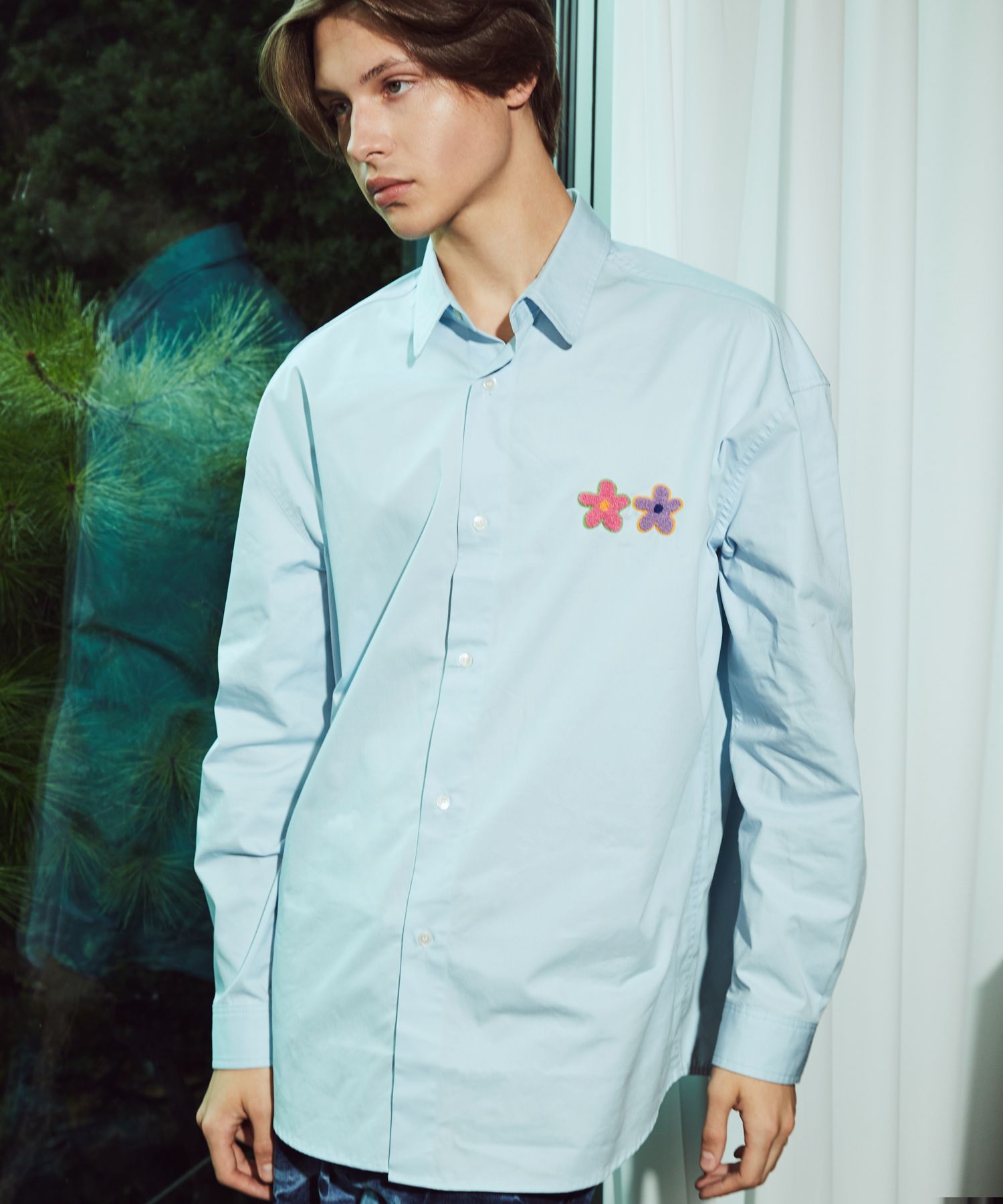MUSINSA | MISTER CHILD double flower shirt