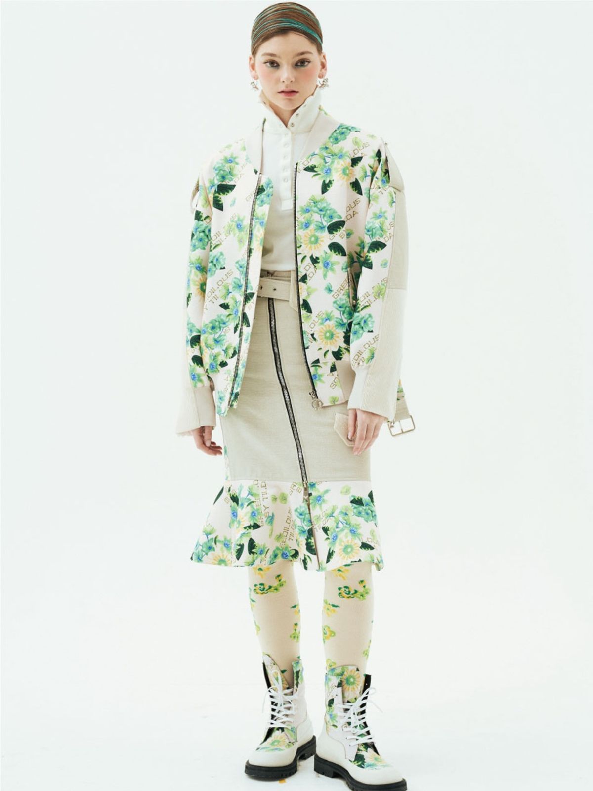 그리디어스(GREEDILOUS) Crocodile Fit & Flare Midi Skirt