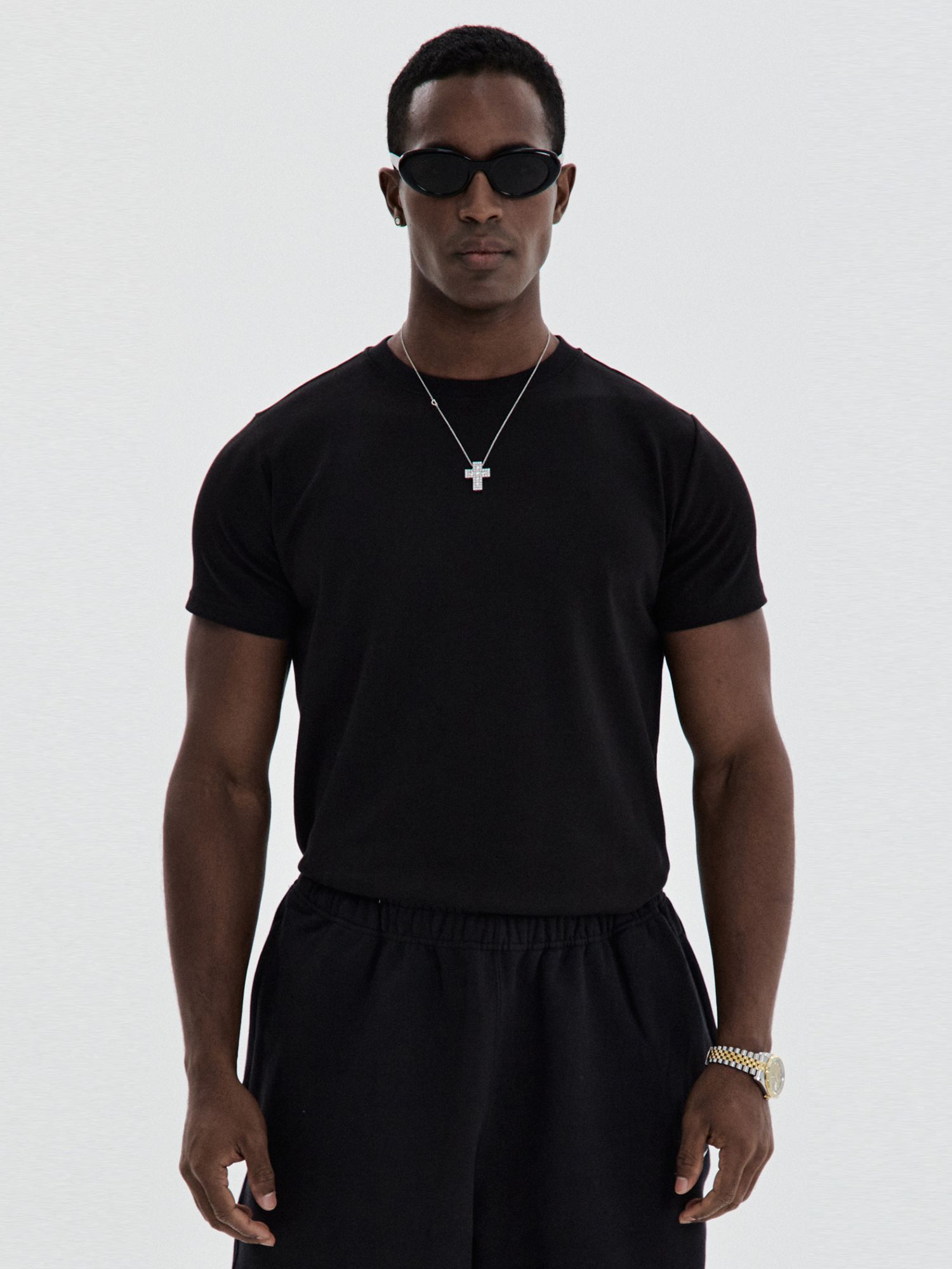 MUSINSA MAVRK Daily Muji Muscle Fit T-Shirt [Black]