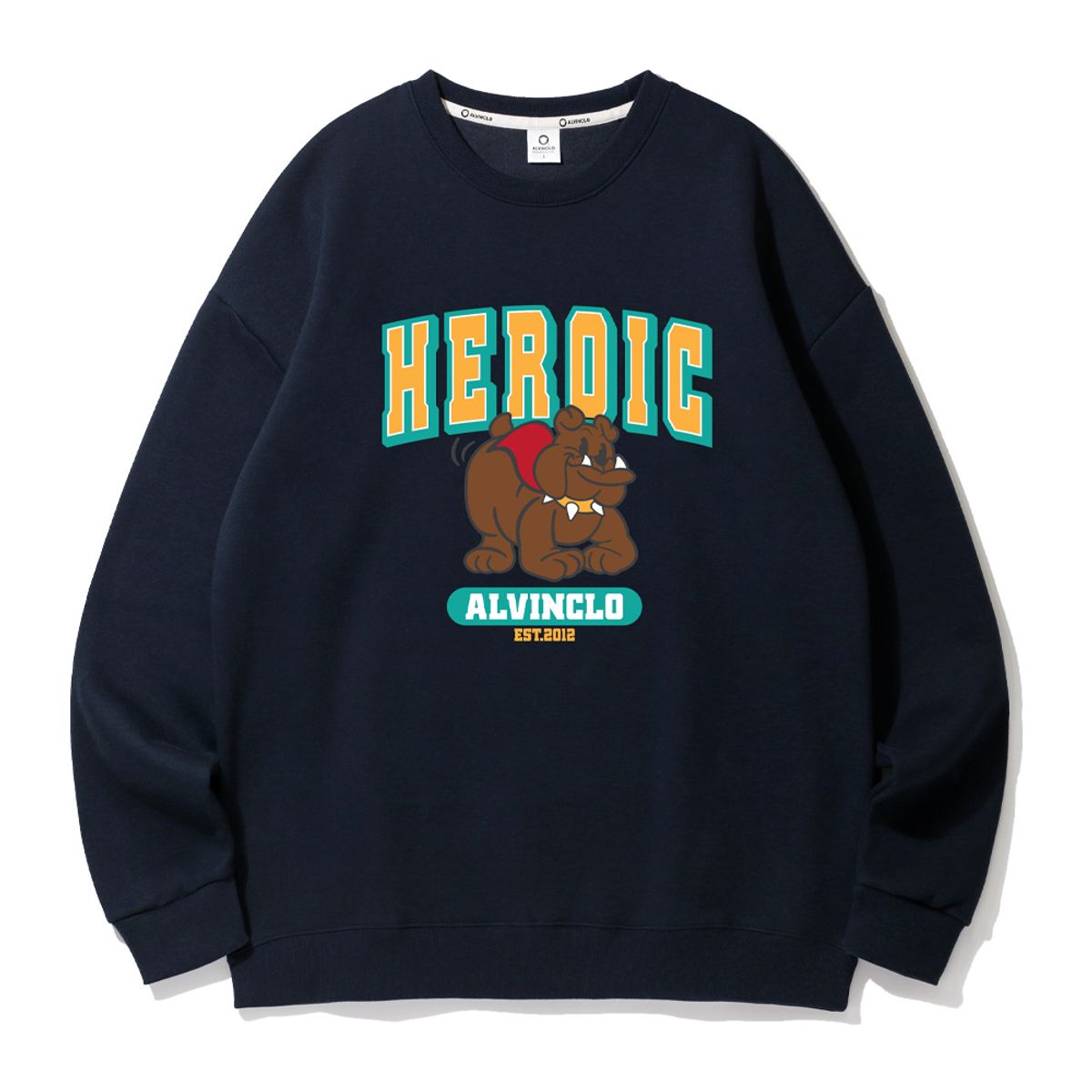 앨빈클로(ALVINCLO) HEROIC 불독 오버핏 맨투맨 MAR655 (3COLOR)