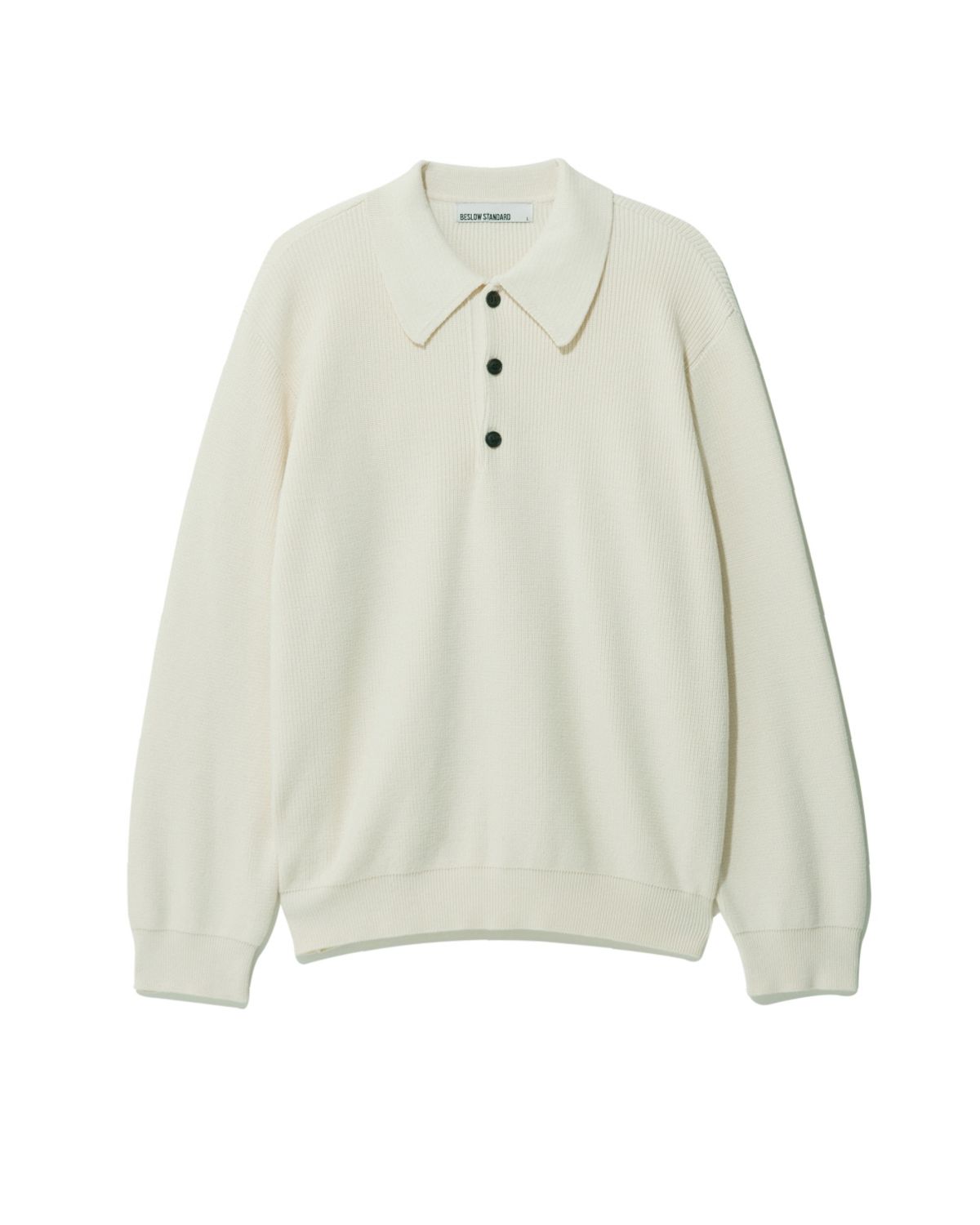비슬로우(BESLOW) LONG SLEEVE COLLAR KNIT CREAM