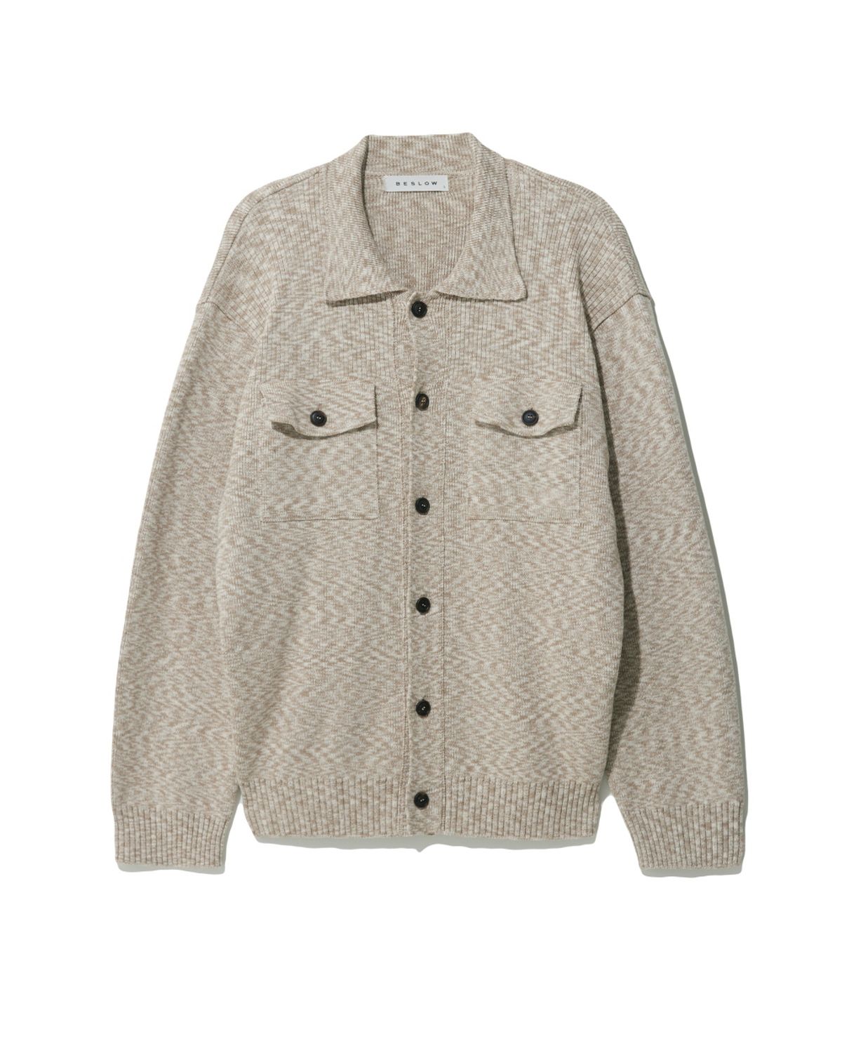 비슬로우(BESLOW) OVERSIZED KNITTED JACKET OATMEAL