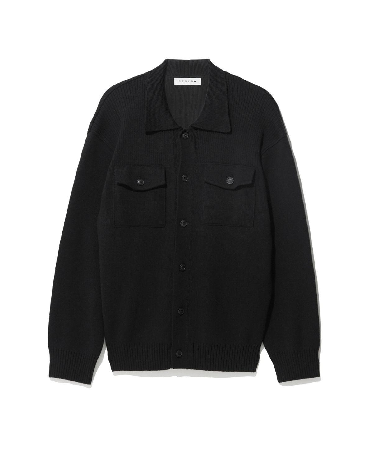 비슬로우(BESLOW) OVERSIZED KNITTED JACKET BLACK