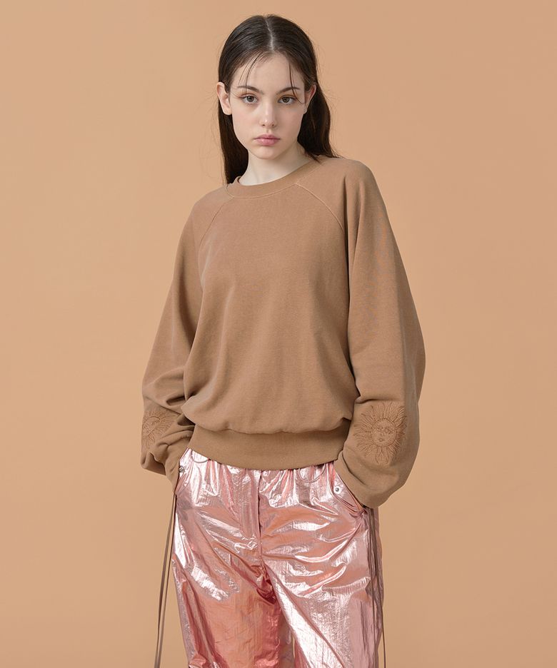 [22FW] Sun Needlework Point Sweatshirt - Brown